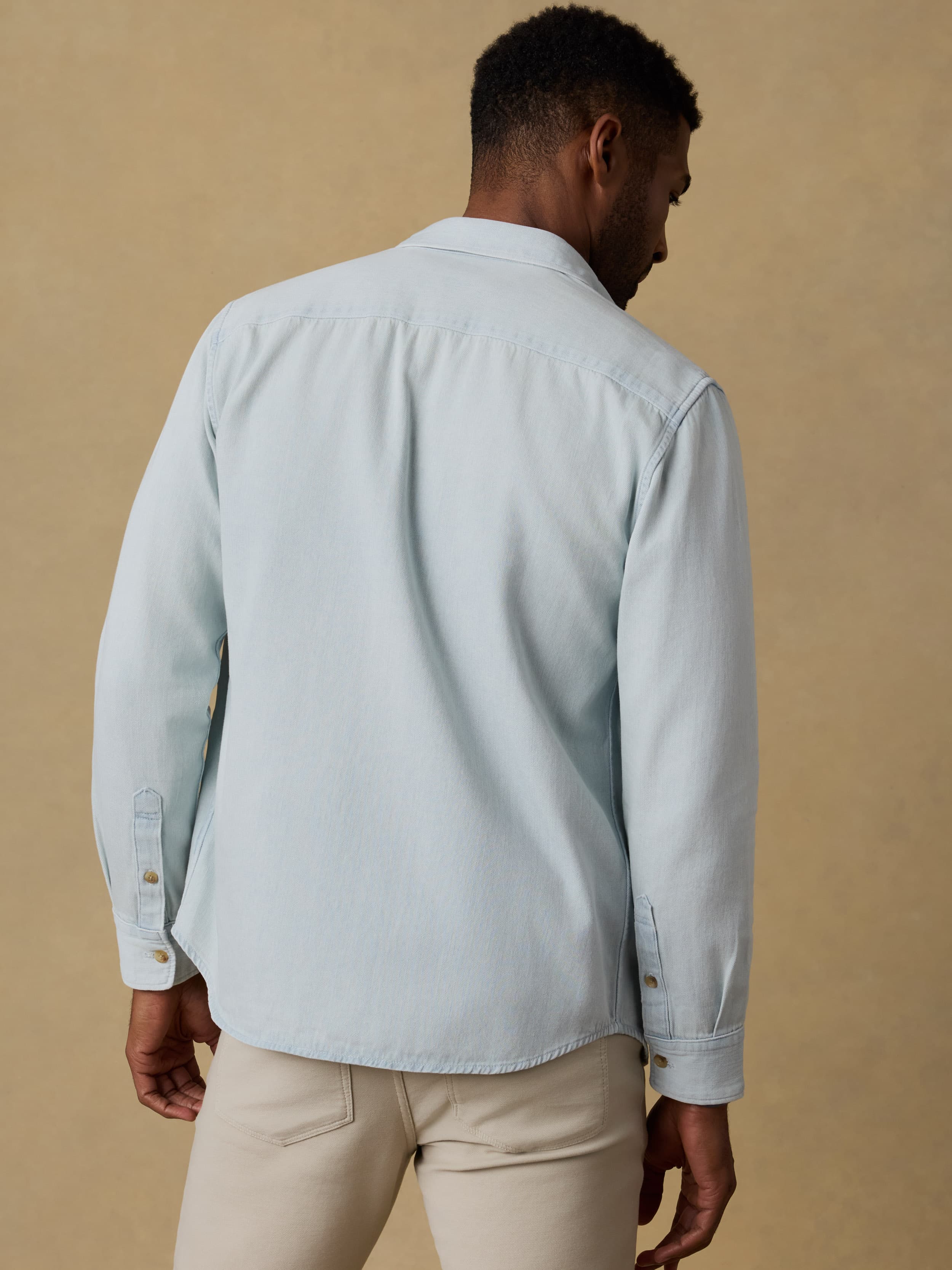 Organic Denim Button Down Shirt - Rocky River Wash | Faherty Brand