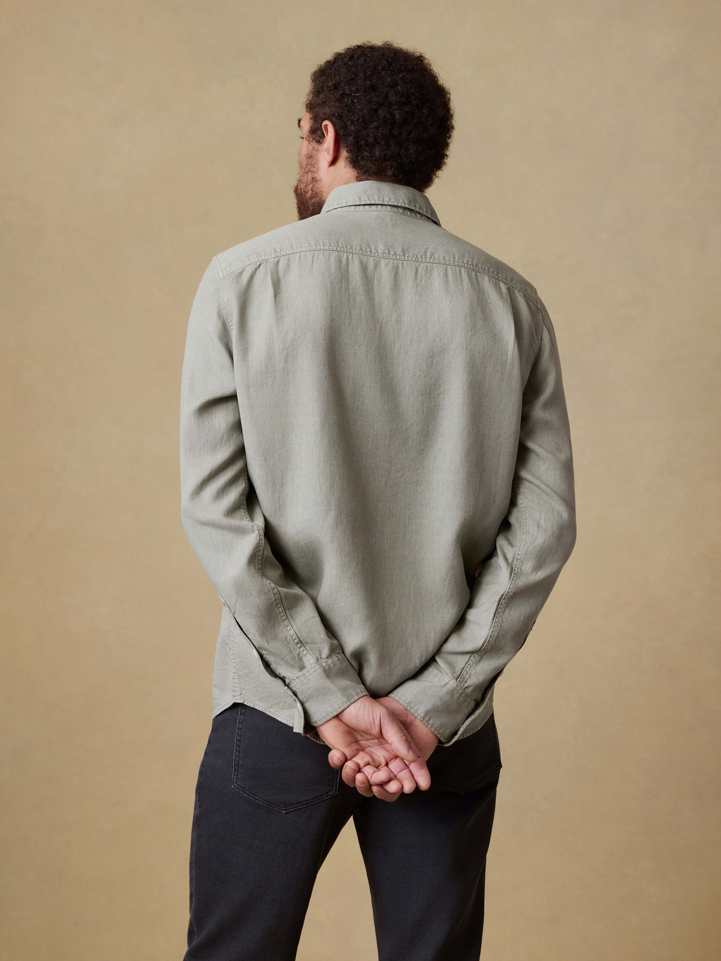 Tried & True Chambray Workshirt - Coastal Sage | Faherty Brand