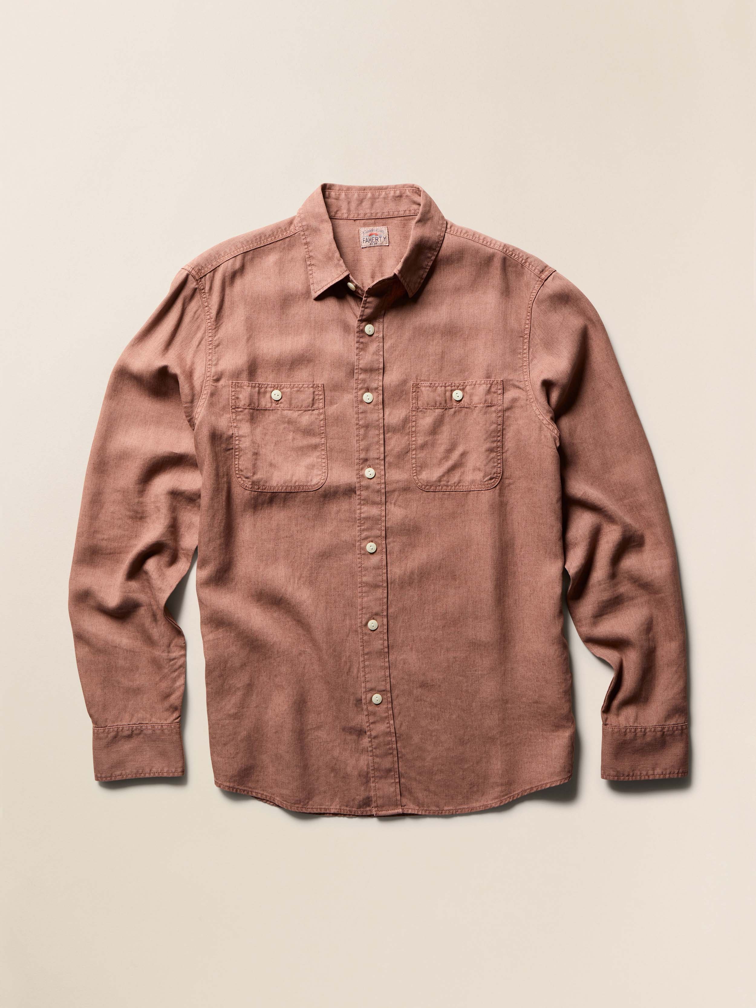 Tried & True Chambray Workshirt - Cedar Valley | Faherty Brand