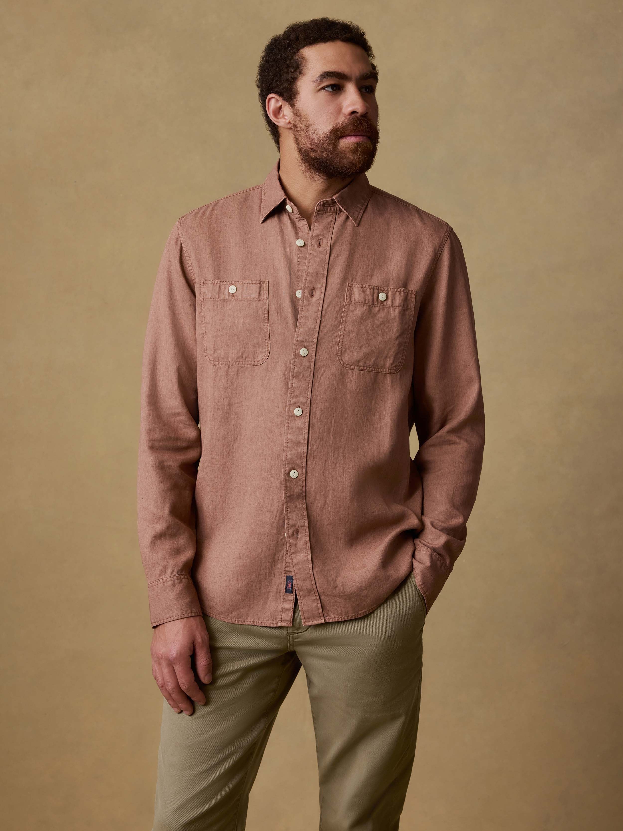 Tried & True Chambray Workshirt - Cedar Valley | Faherty Brand