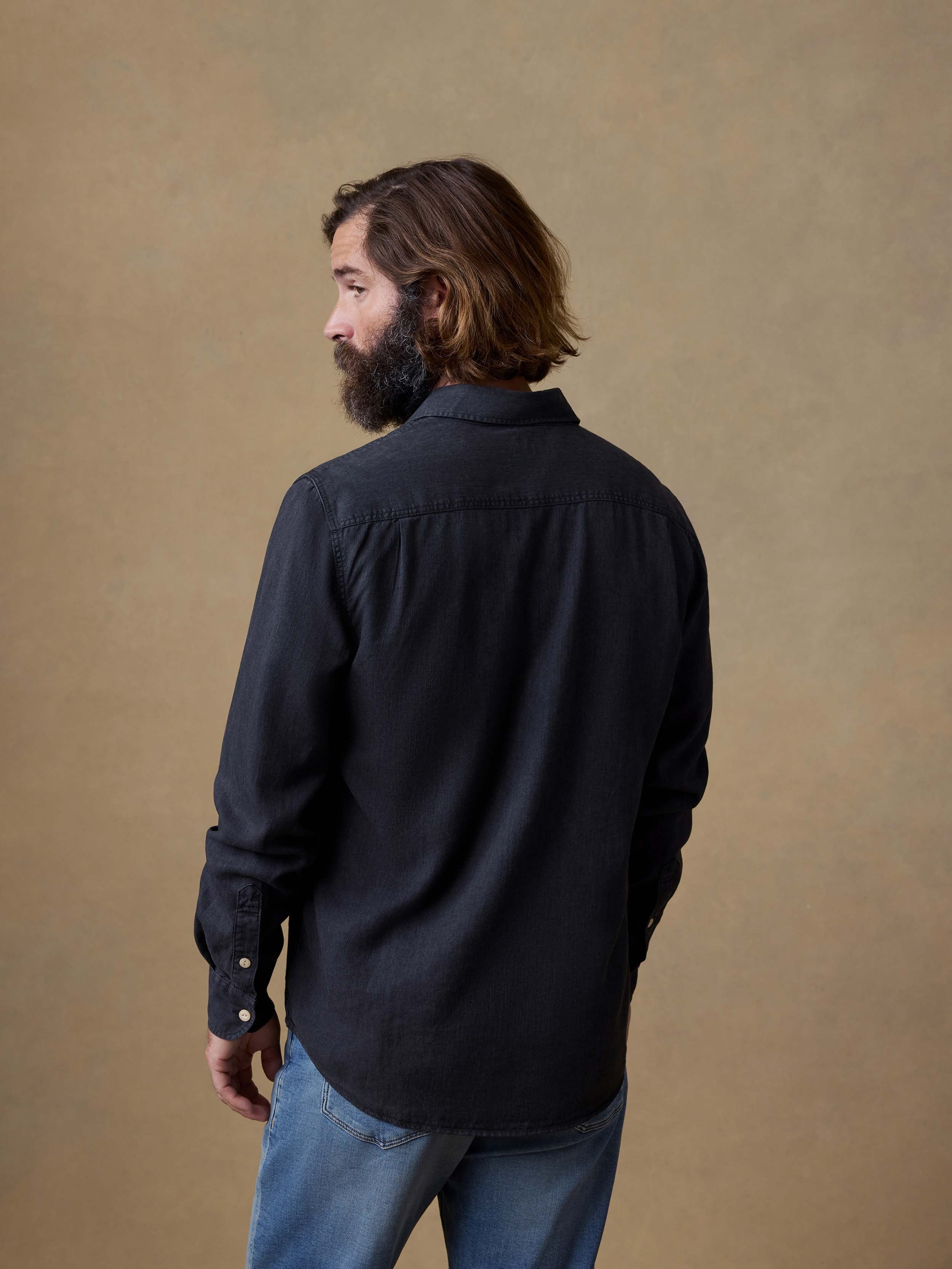 Tried & True Chambray Workshirt - Durango Black | Faherty Brand