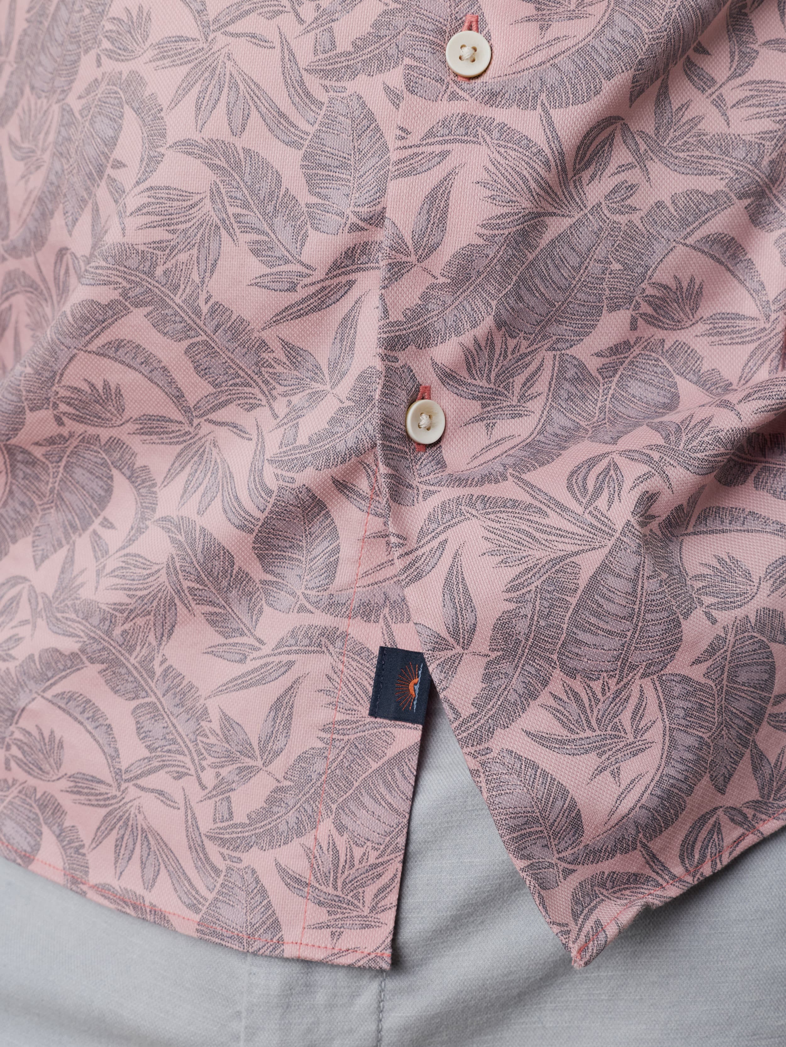 Short-Sleeve Movement™ Monterey Shirt - Mauve Tropic Foliage | Faherty Brand