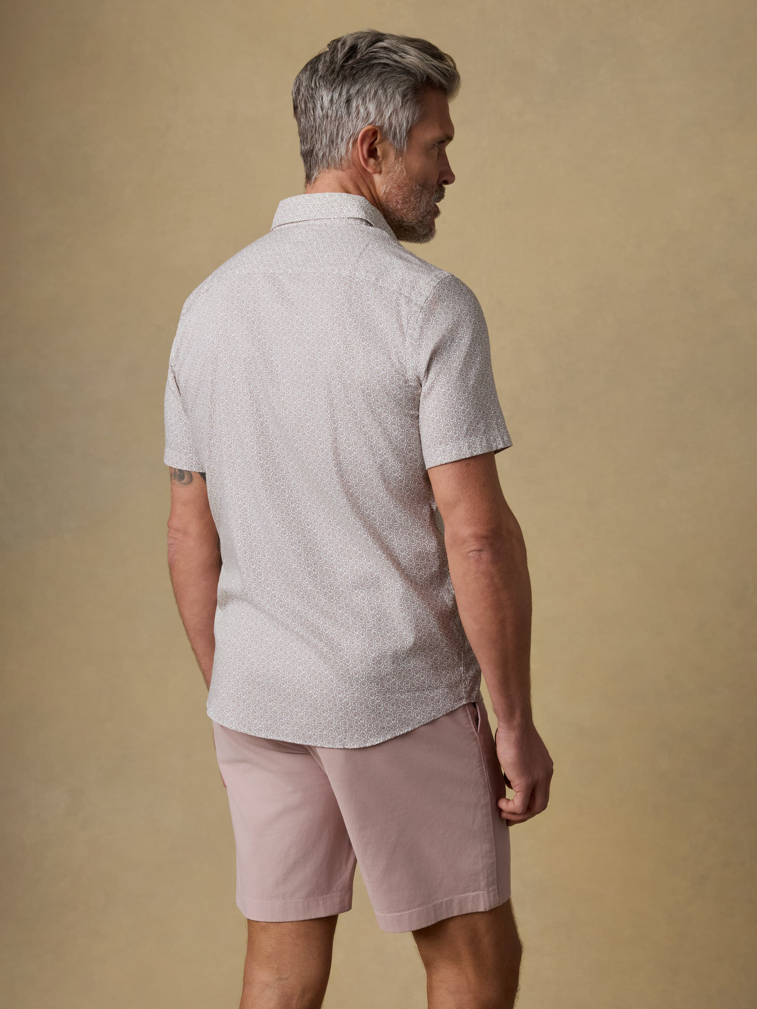 Short-Sleeve Movement™ Monterey Shirt - Wood Sunray Block | Faherty Brand