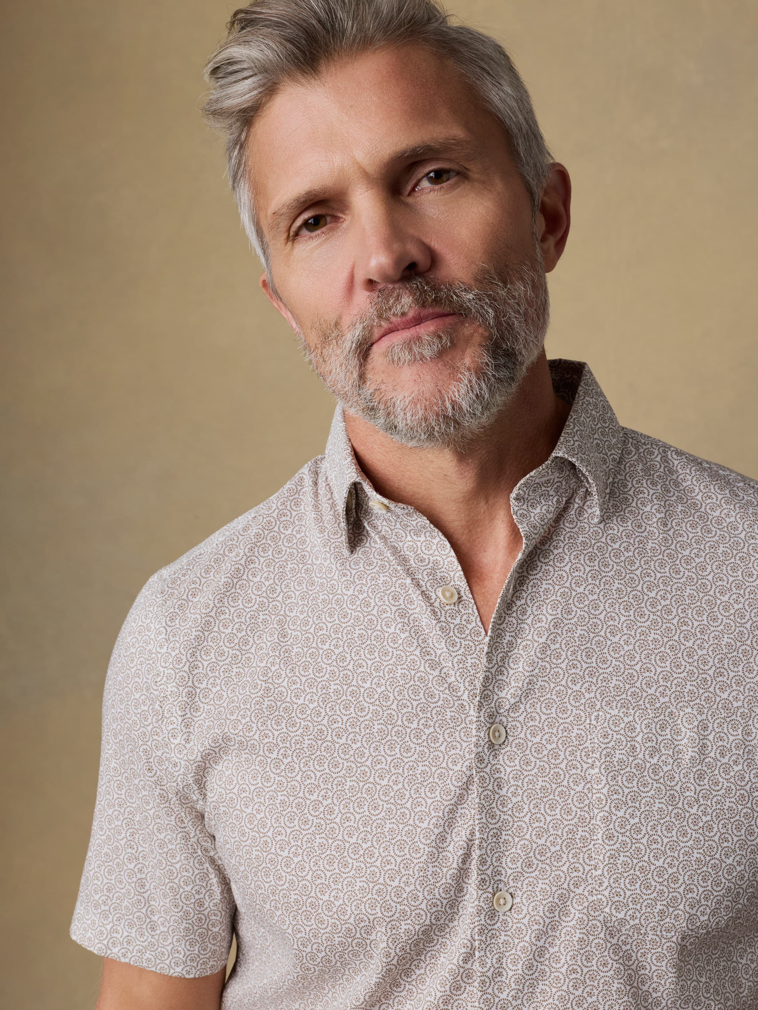 Short-Sleeve Movement™ Monterey Shirt - Wood Sunray Block | Faherty Brand