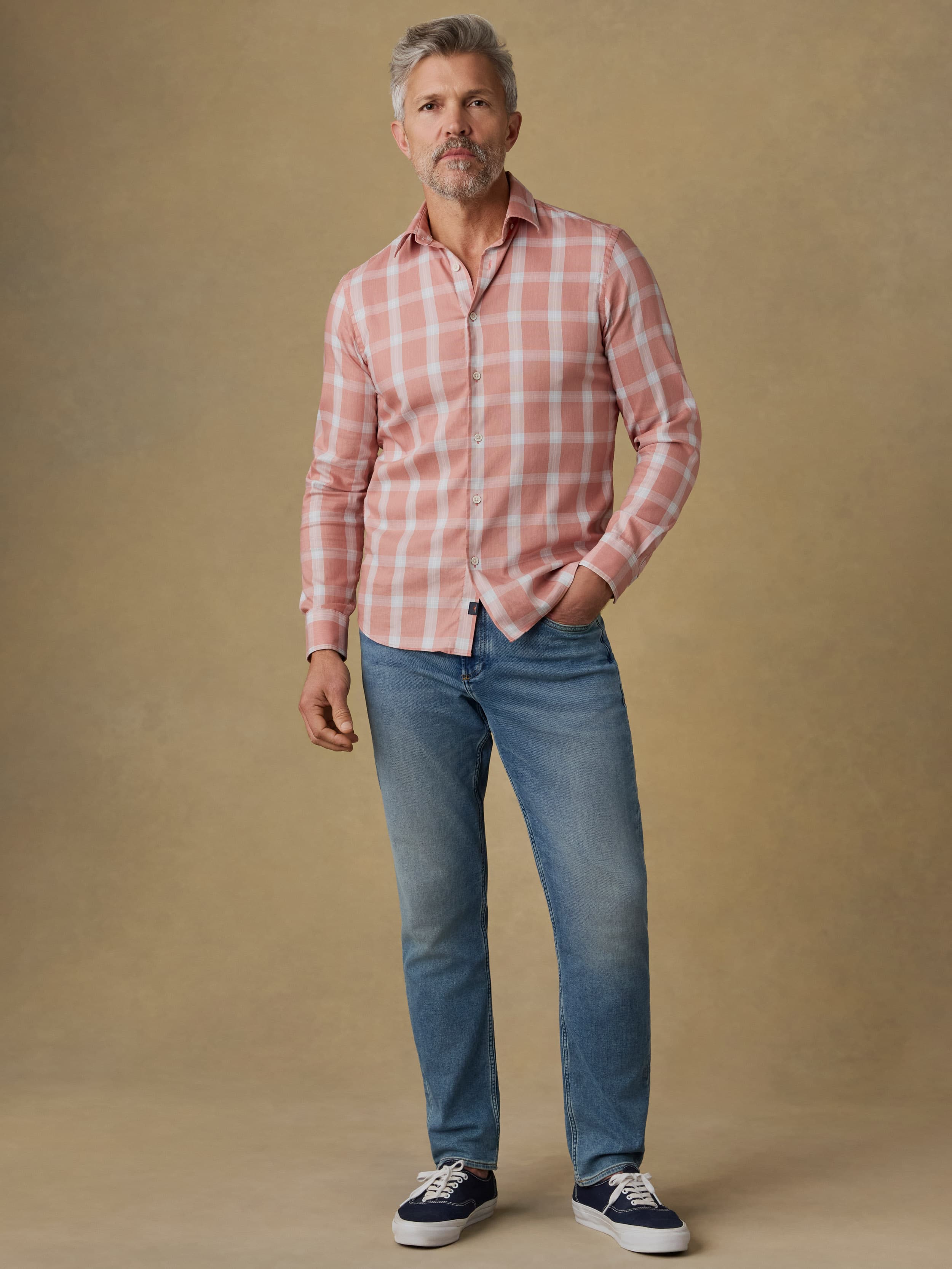Movement™ Monterey Shirt - Desert Dust Plaid | Faherty Brand