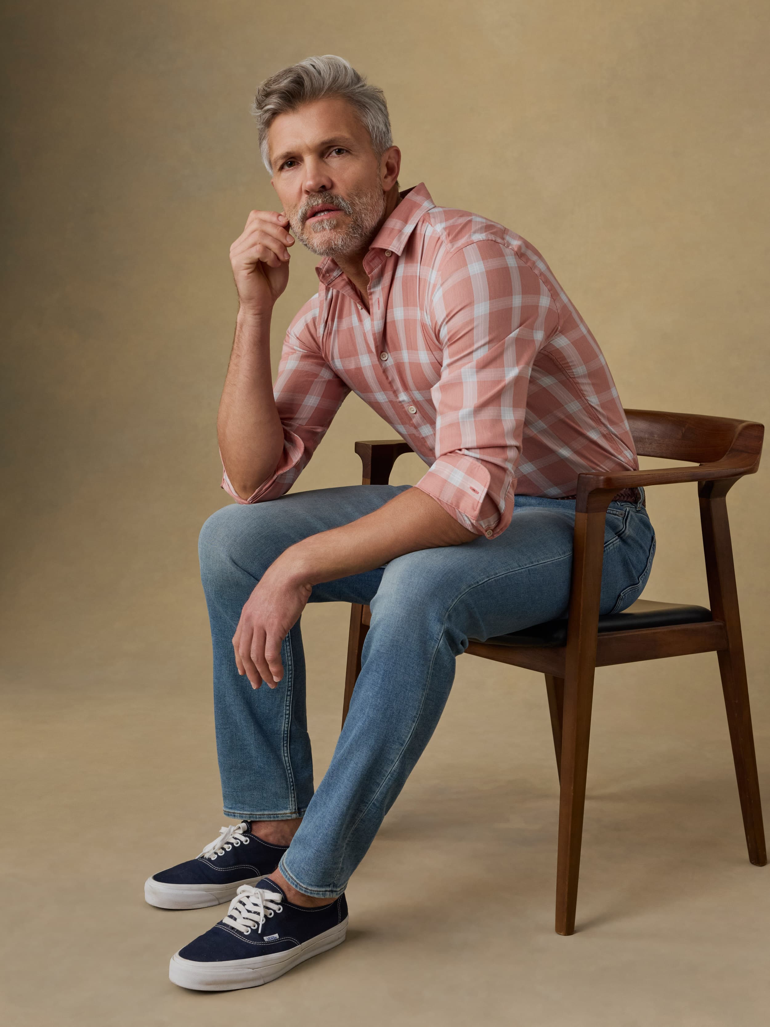 Movement™ Monterey Shirt - Desert Dust Plaid | Faherty Brand