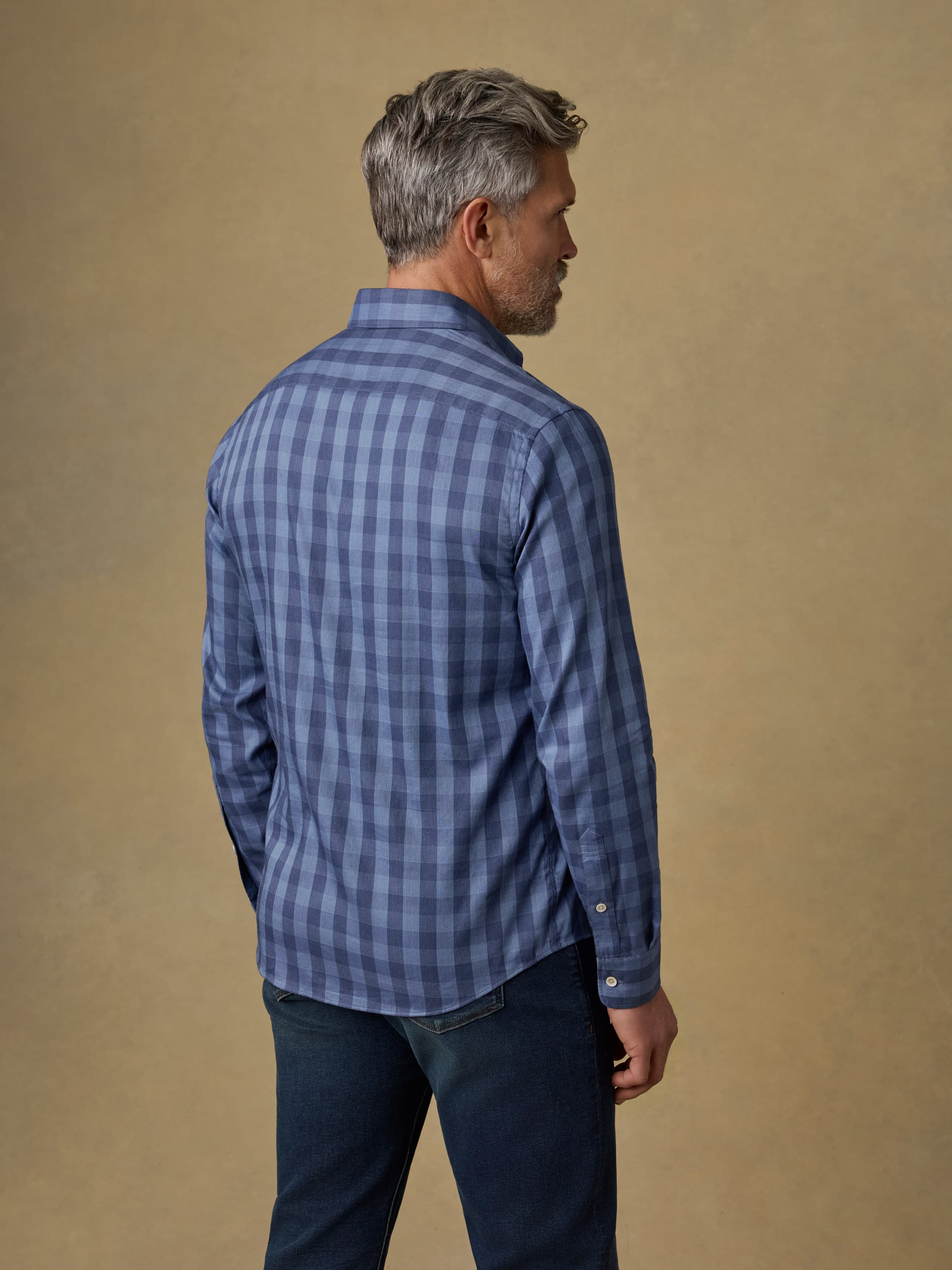 Movement™ Monterey Shirt - Navy Tide Check | Faherty Brand