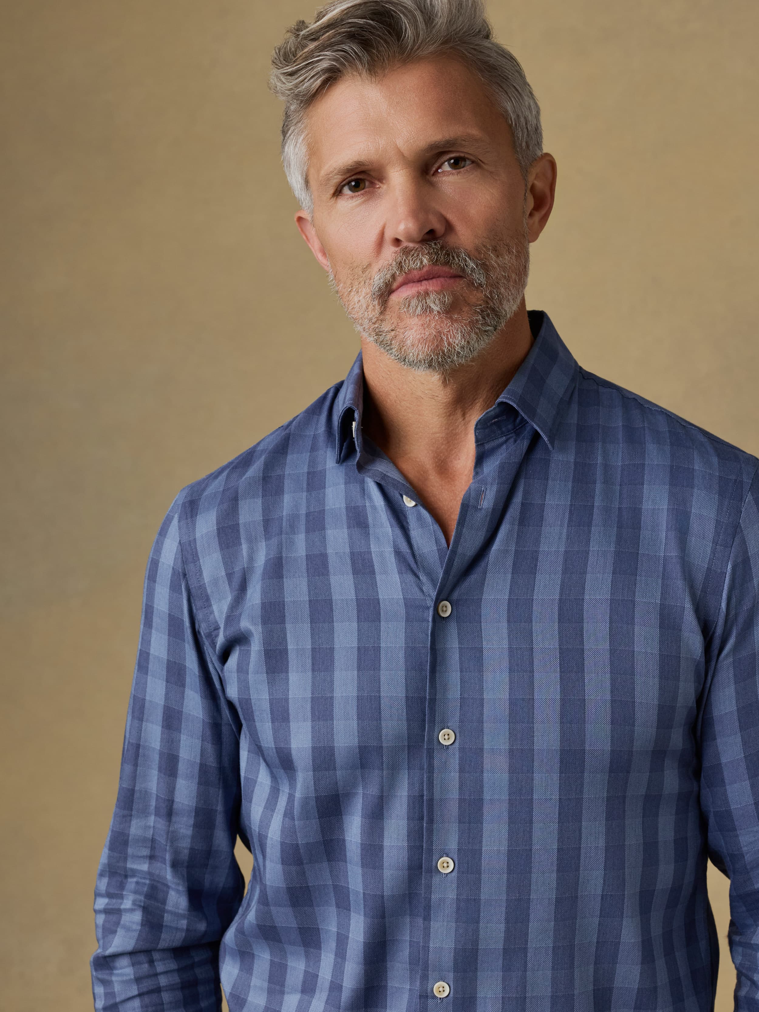 Movement™ Monterey Shirt - Navy Tide Check | Faherty Brand