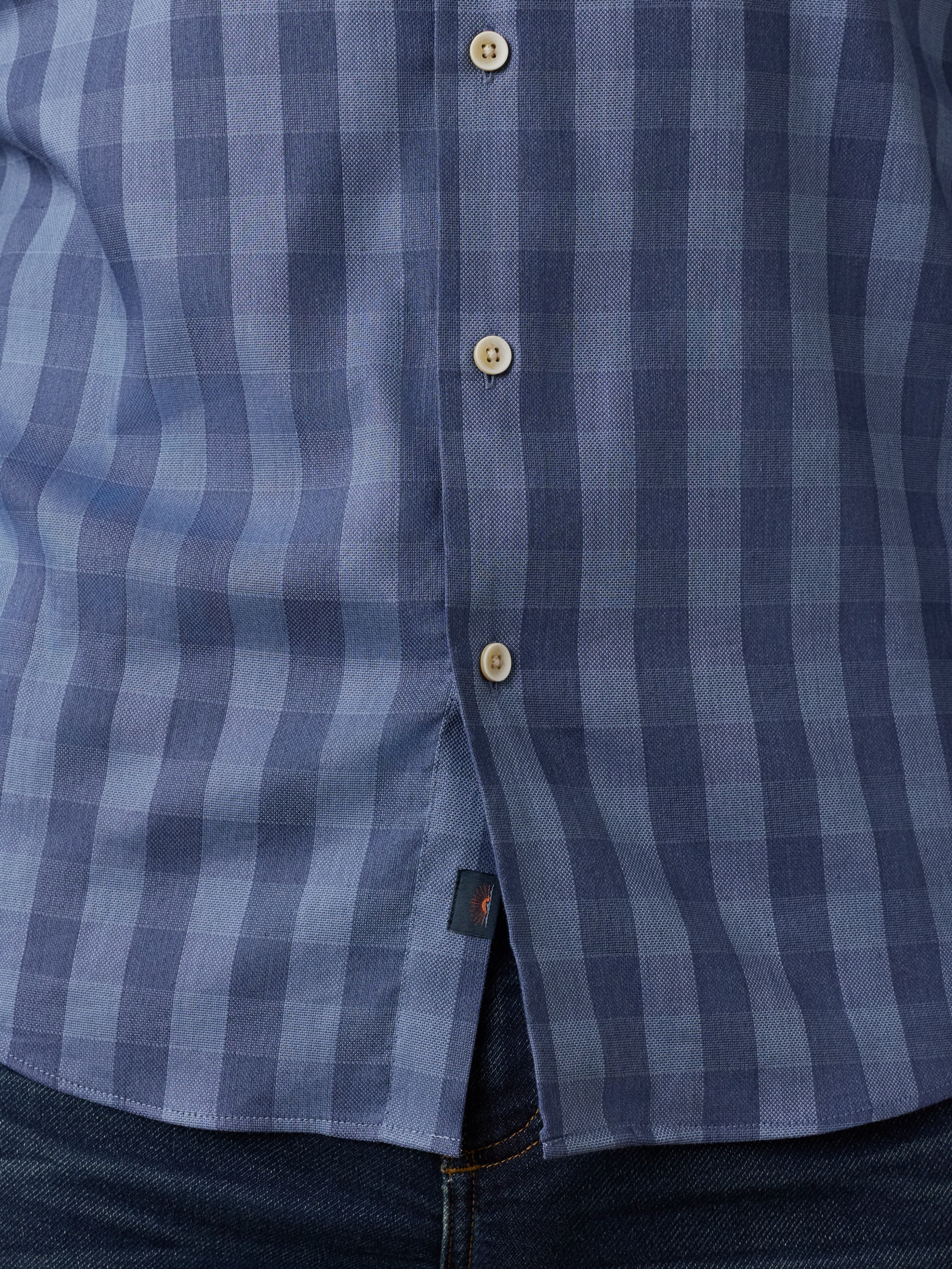 Movement™ Monterey Shirt - Navy Tide Check | Faherty Brand