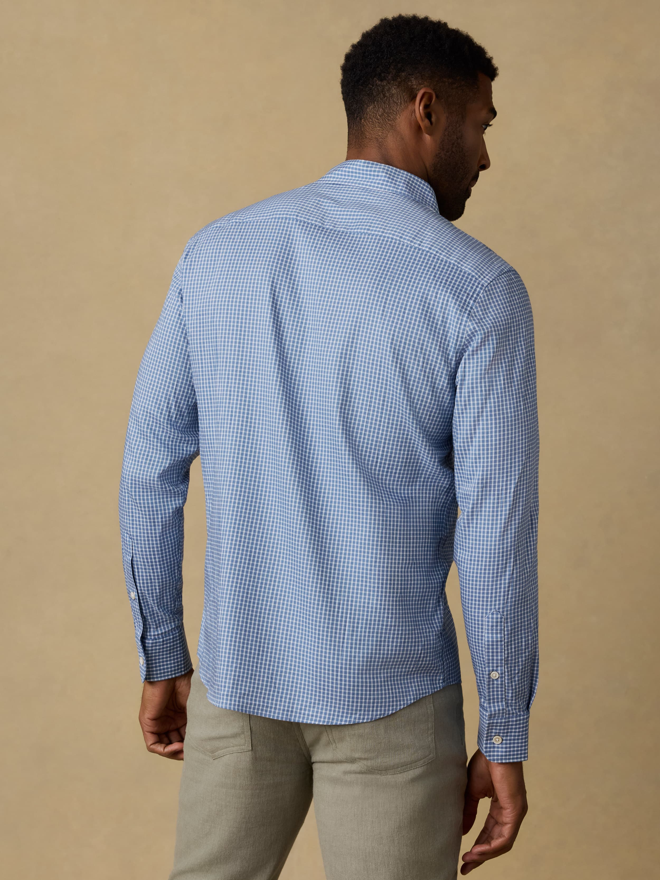 Movement™ Monterey Shirt - White Blue Check | Faherty Brand