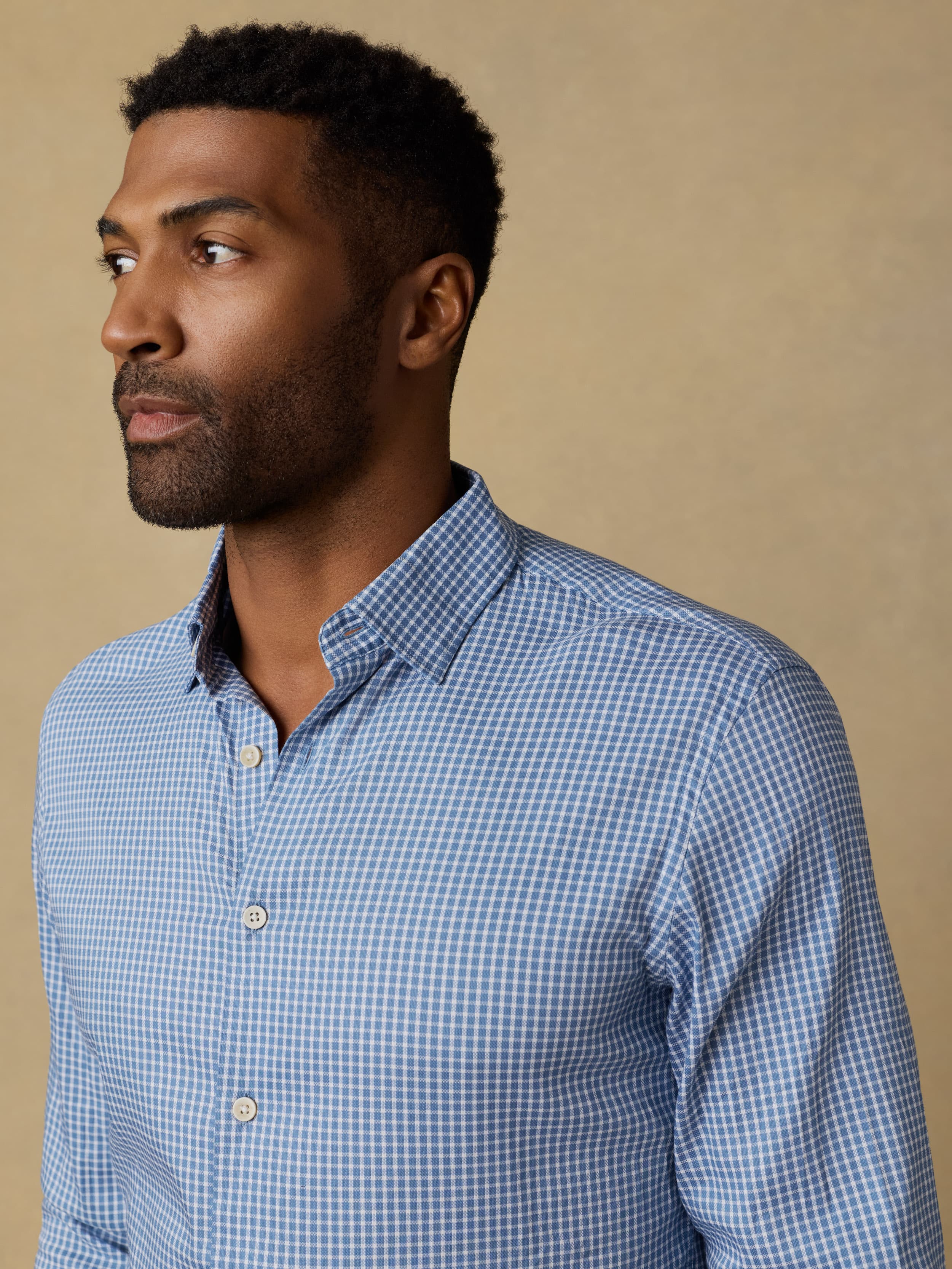 Movement™ Monterey Shirt - White Blue Check | Faherty Brand