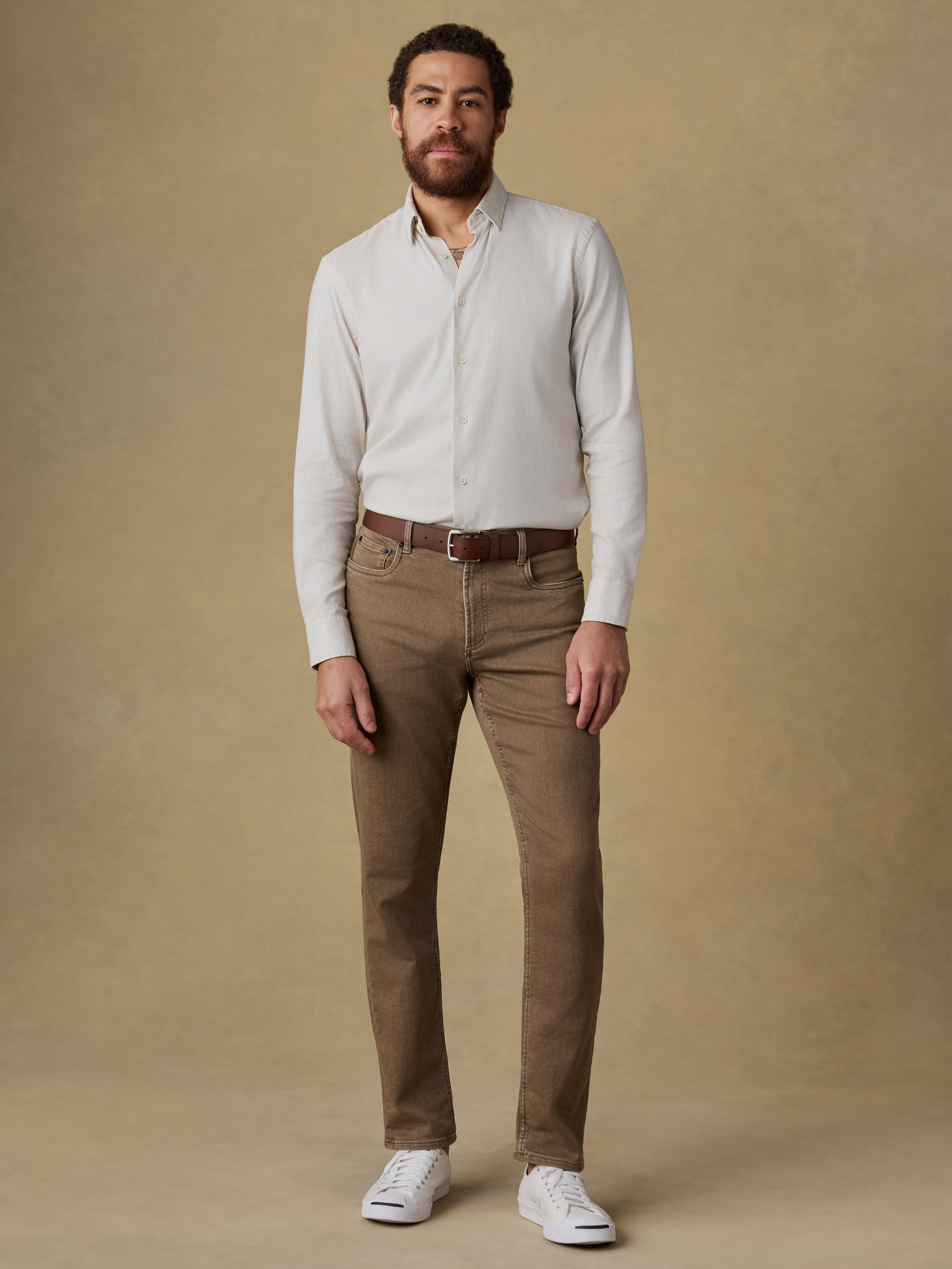 Movement™ Monterey Shirt - Wood Wall Stripe | Faherty Brand