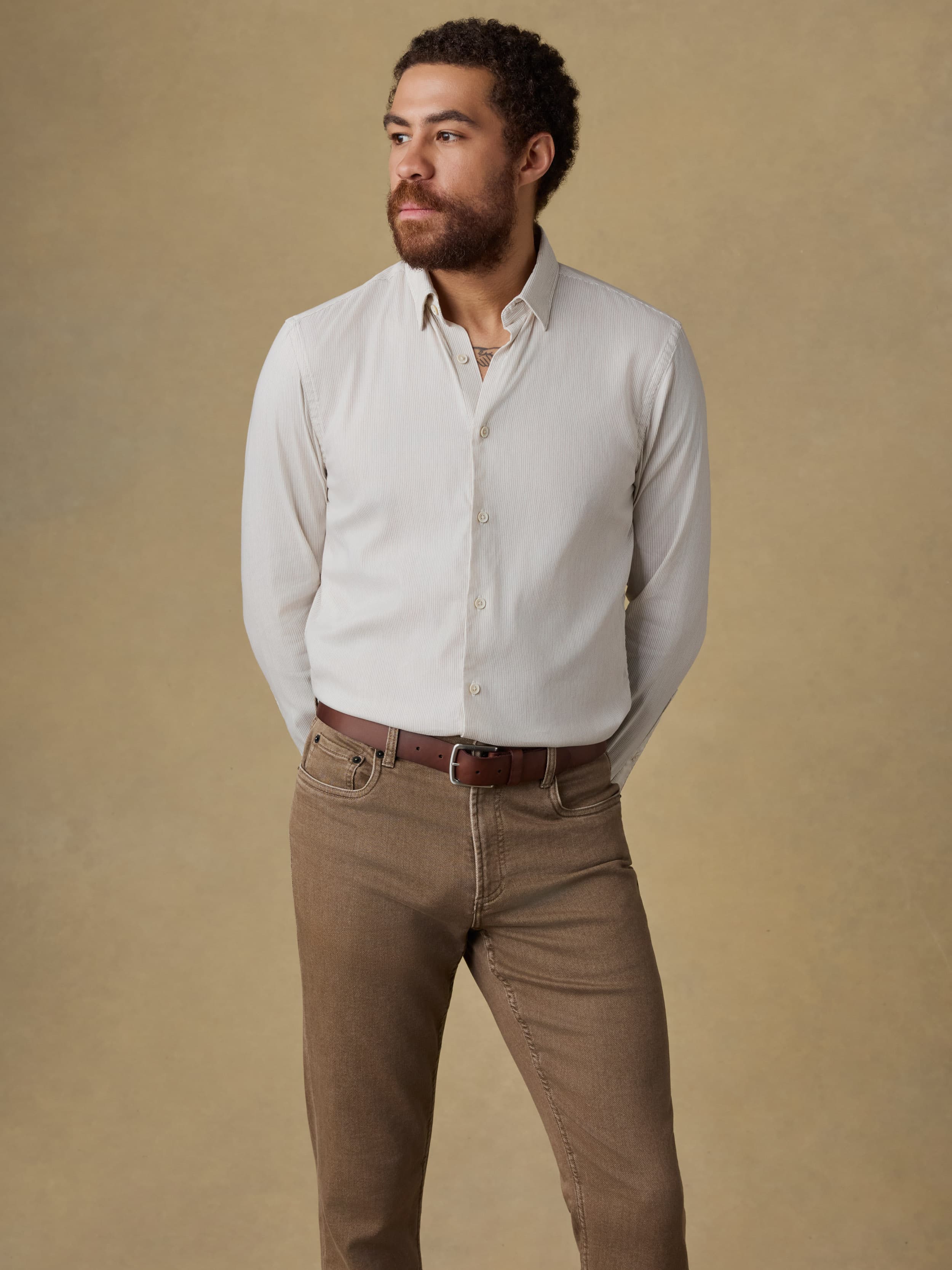 Movement™ Monterey Shirt - Wood Wall Stripe | Faherty Brand