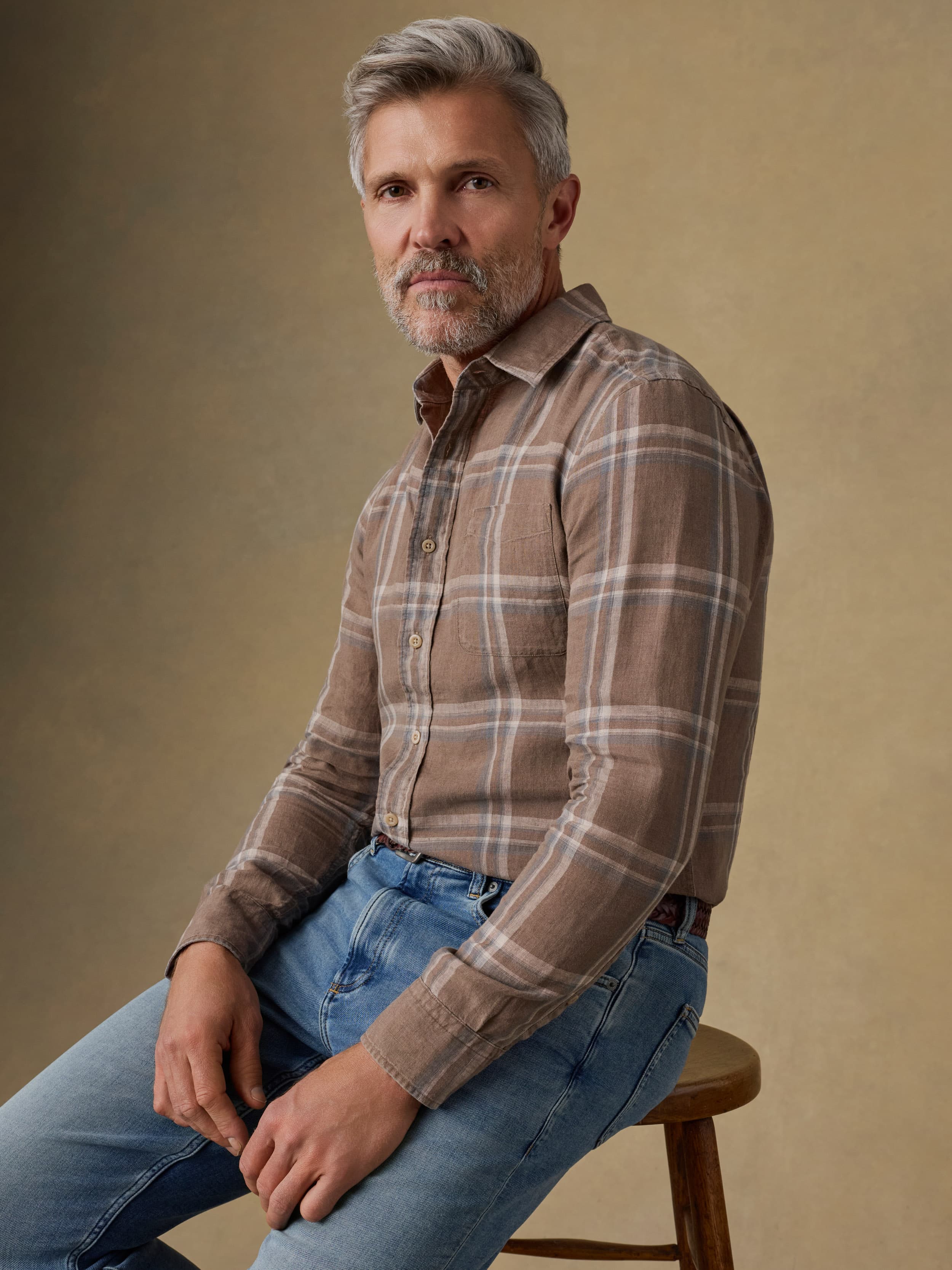 Laguna Linen Shirt - Driftwood Coast Plaid | Faherty Brand