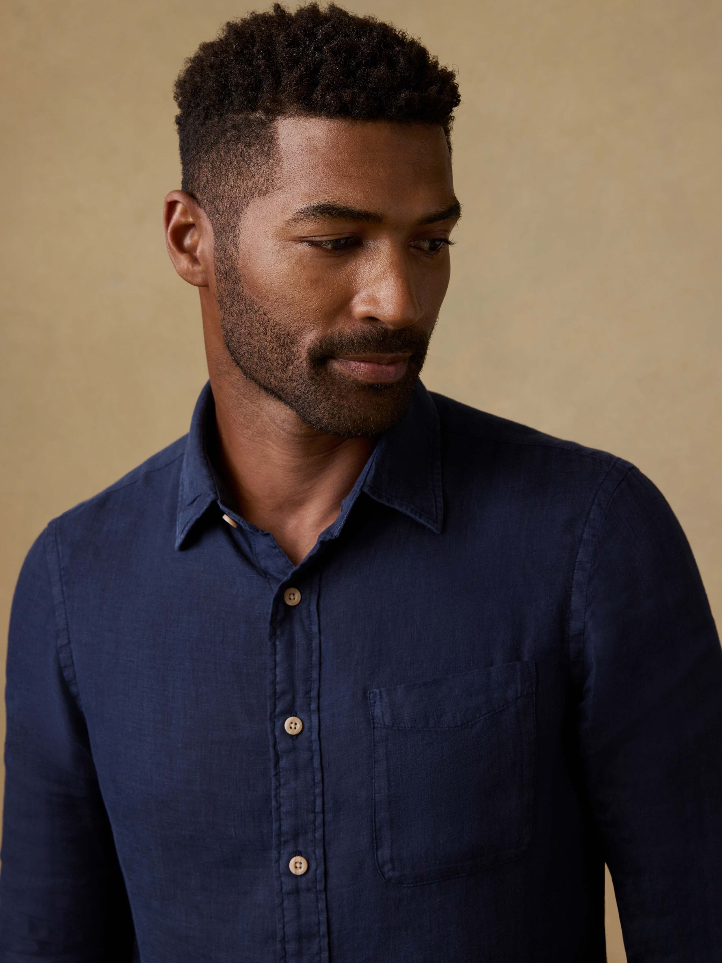 Laguna Linen Shirt - Island Navy | Faherty Brand
