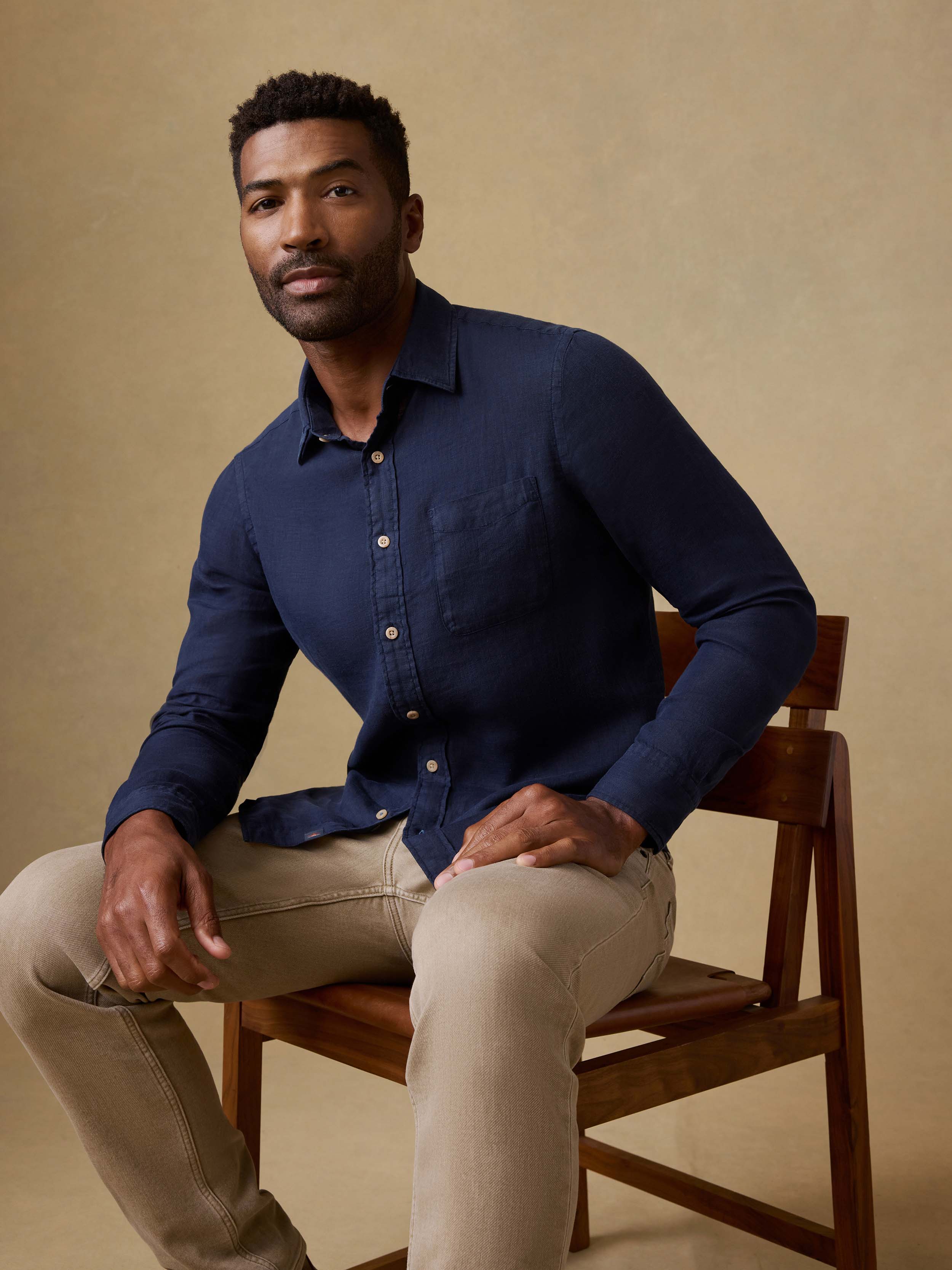 Laguna Linen Shirt - Island Navy | Faherty Brand