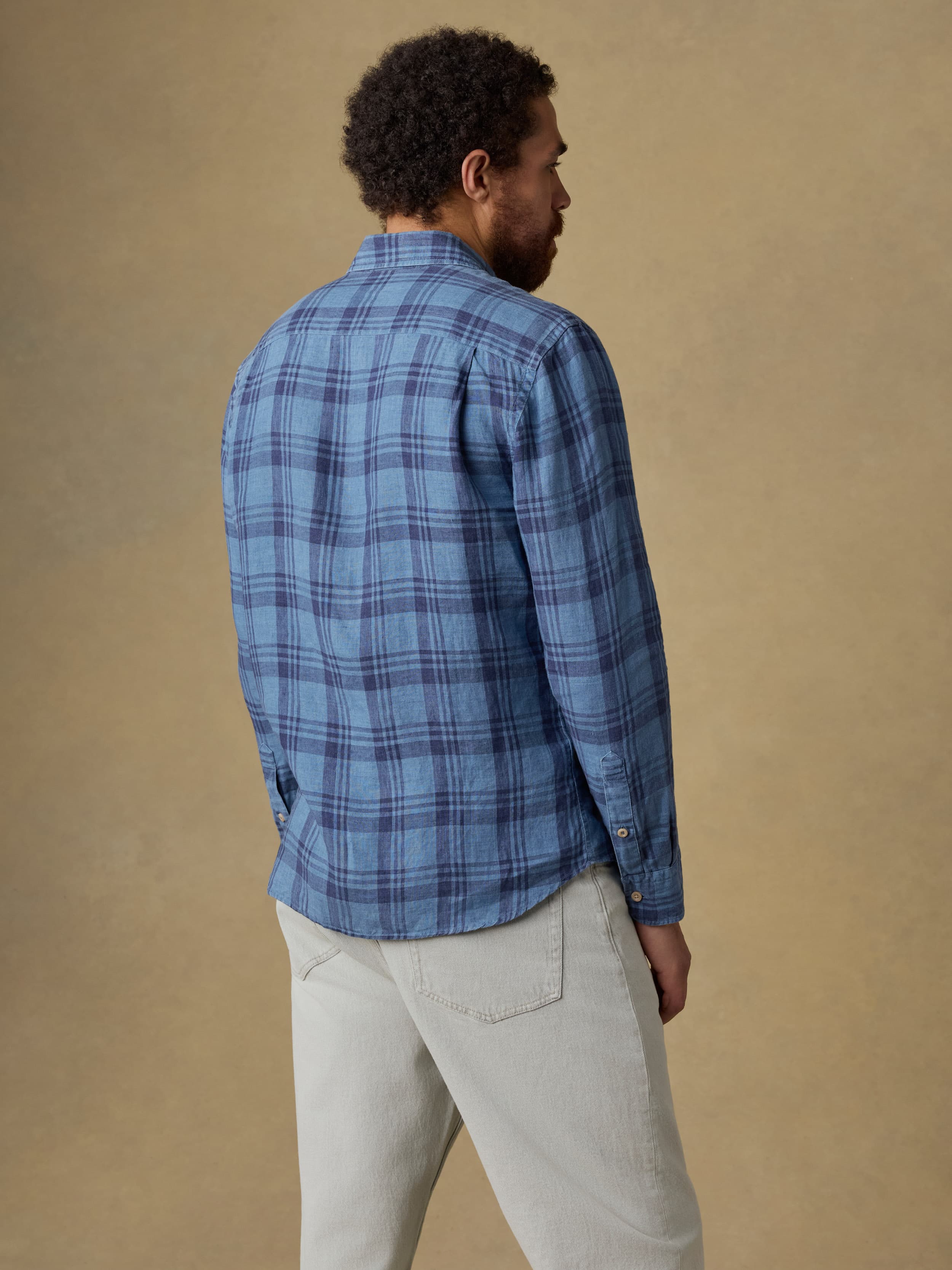 Laguna Linen Shirt - Rainy Lake Plaid | Faherty Brand