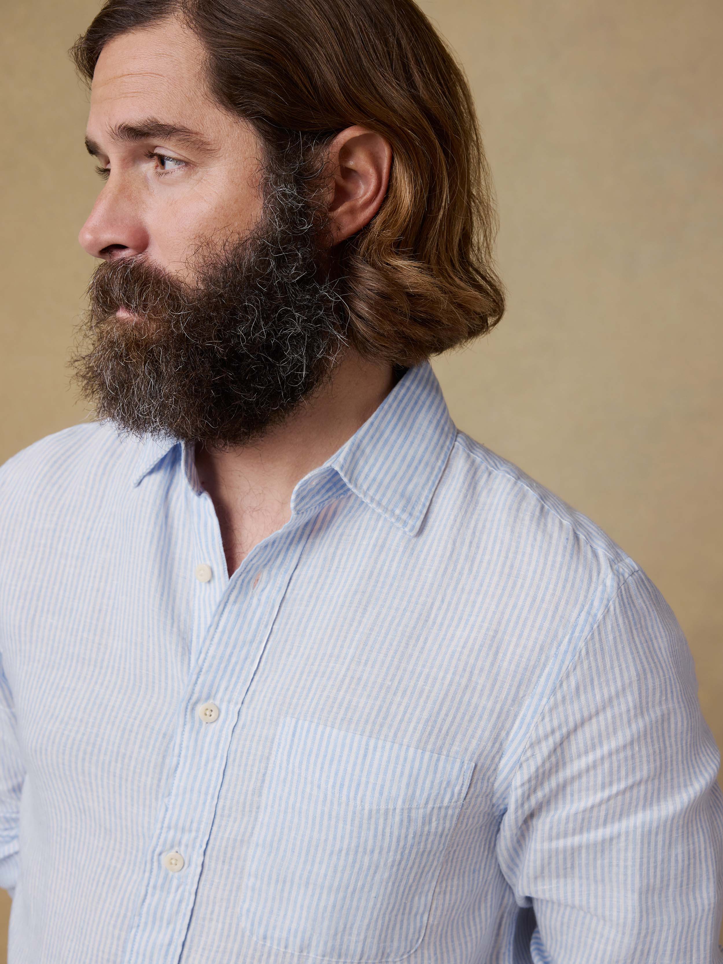 Laguna Linen Shirt - Summer Classic Stripe | Faherty Brand
