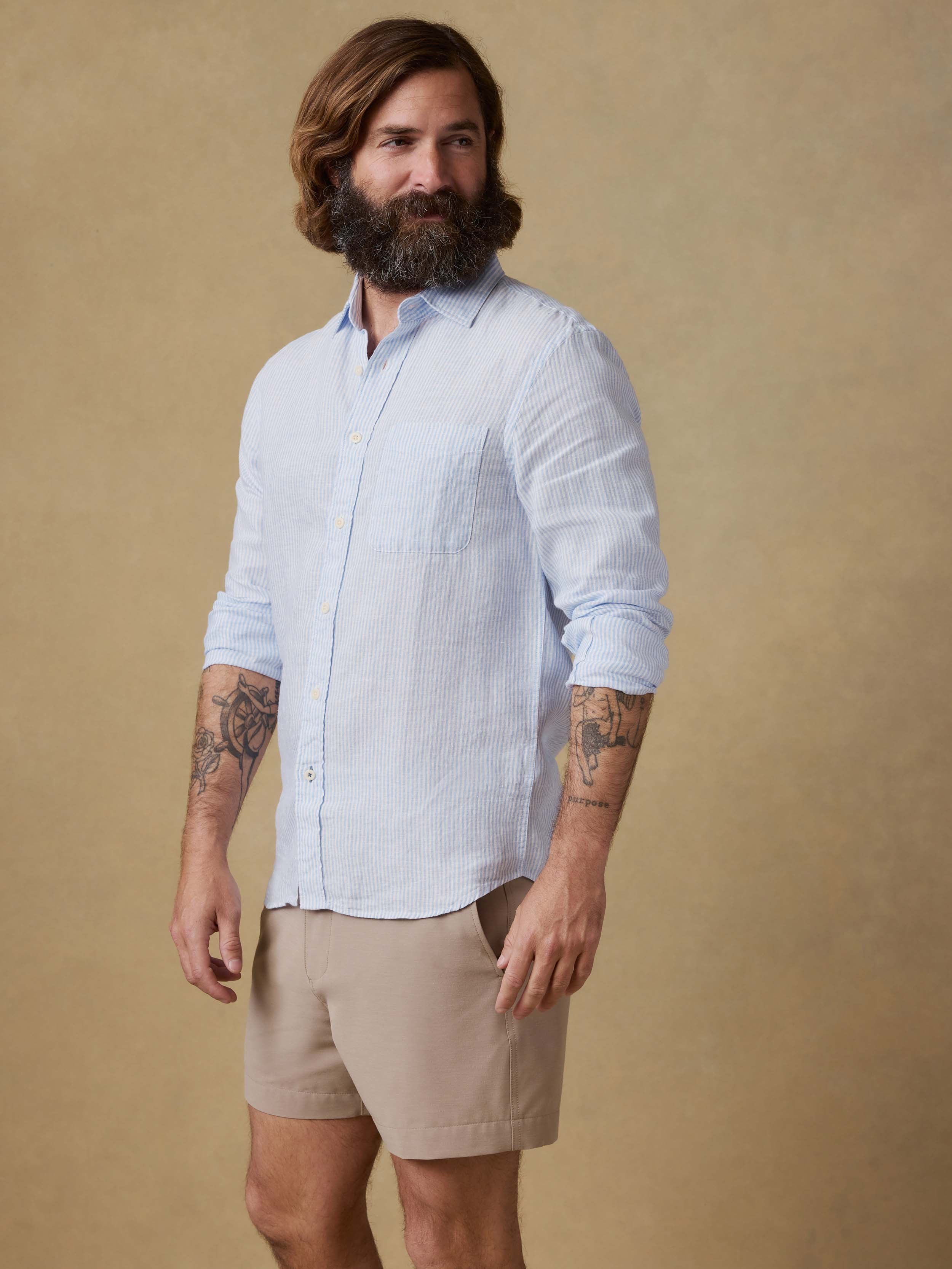 Laguna Linen Shirt - Summer Classic Stripe | Faherty Brand
