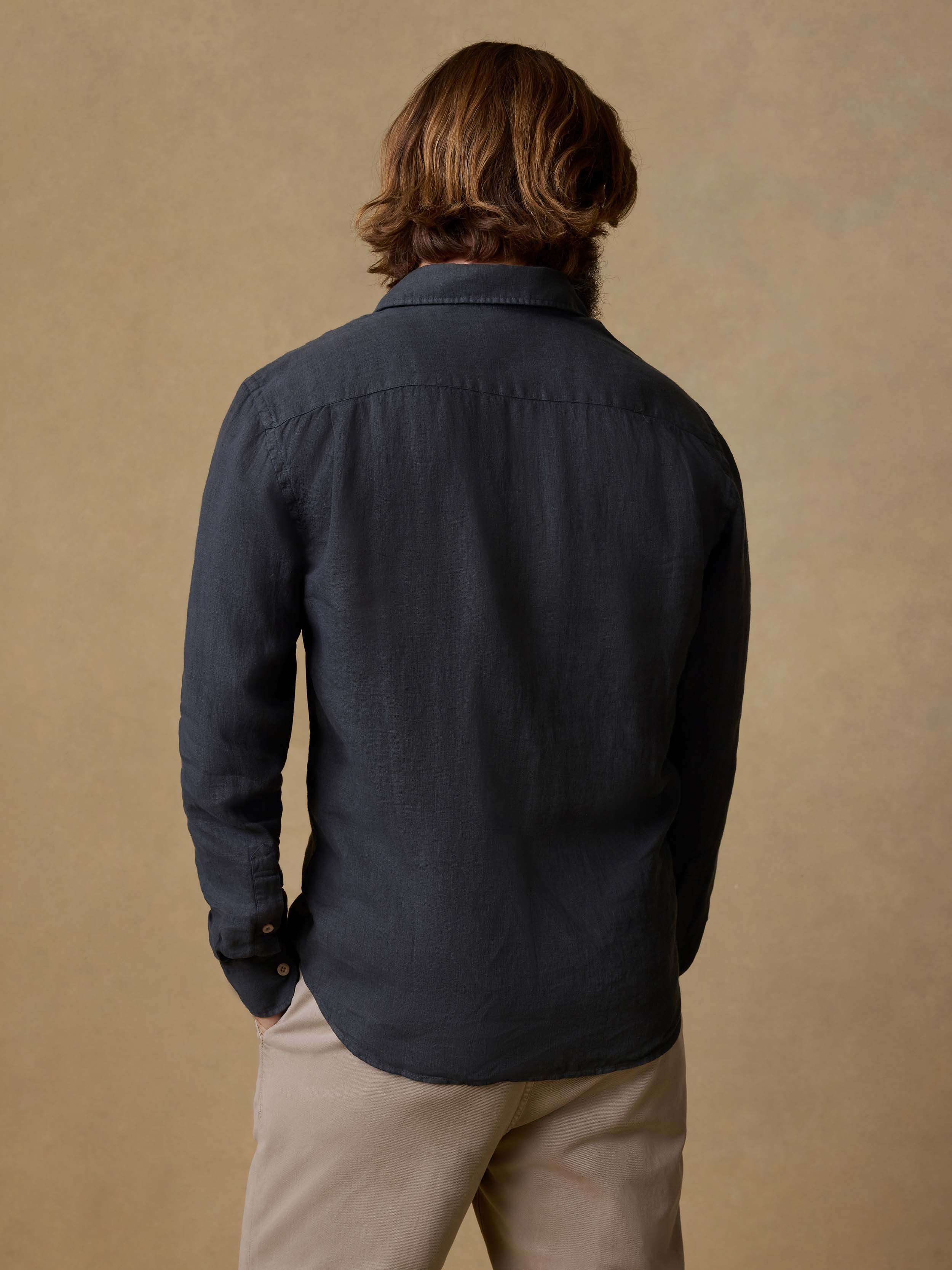 Laguna Linen Shirt - Washed Black | Faherty Brand