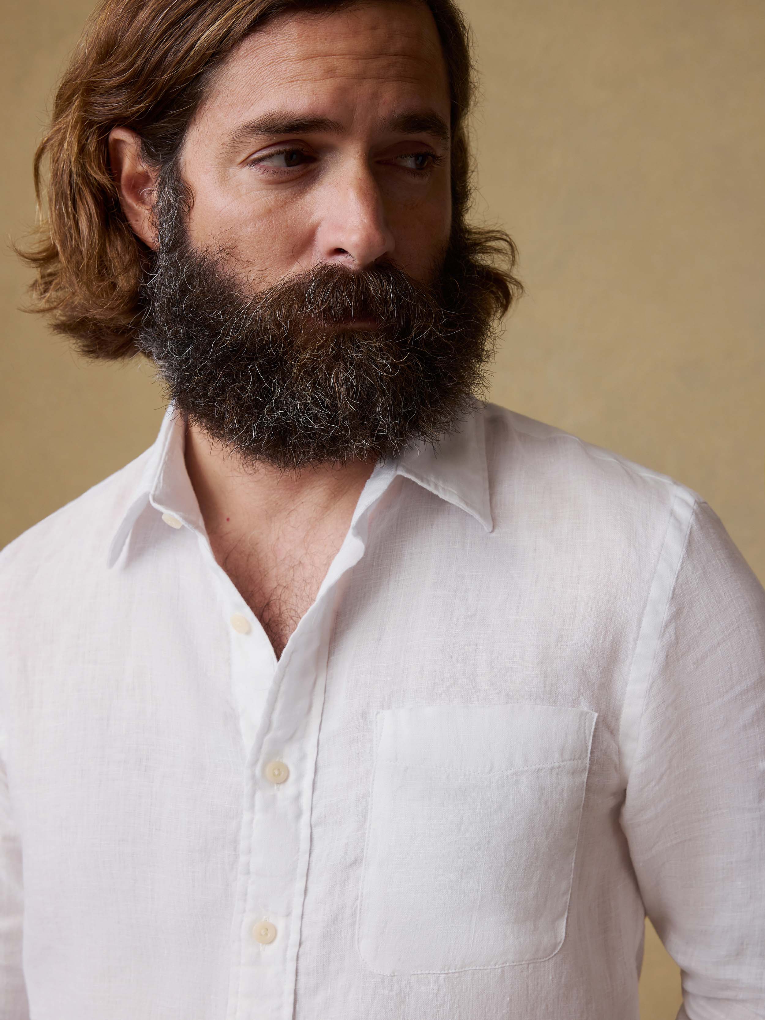 Laguna Linen Shirt - White | Faherty Brand
