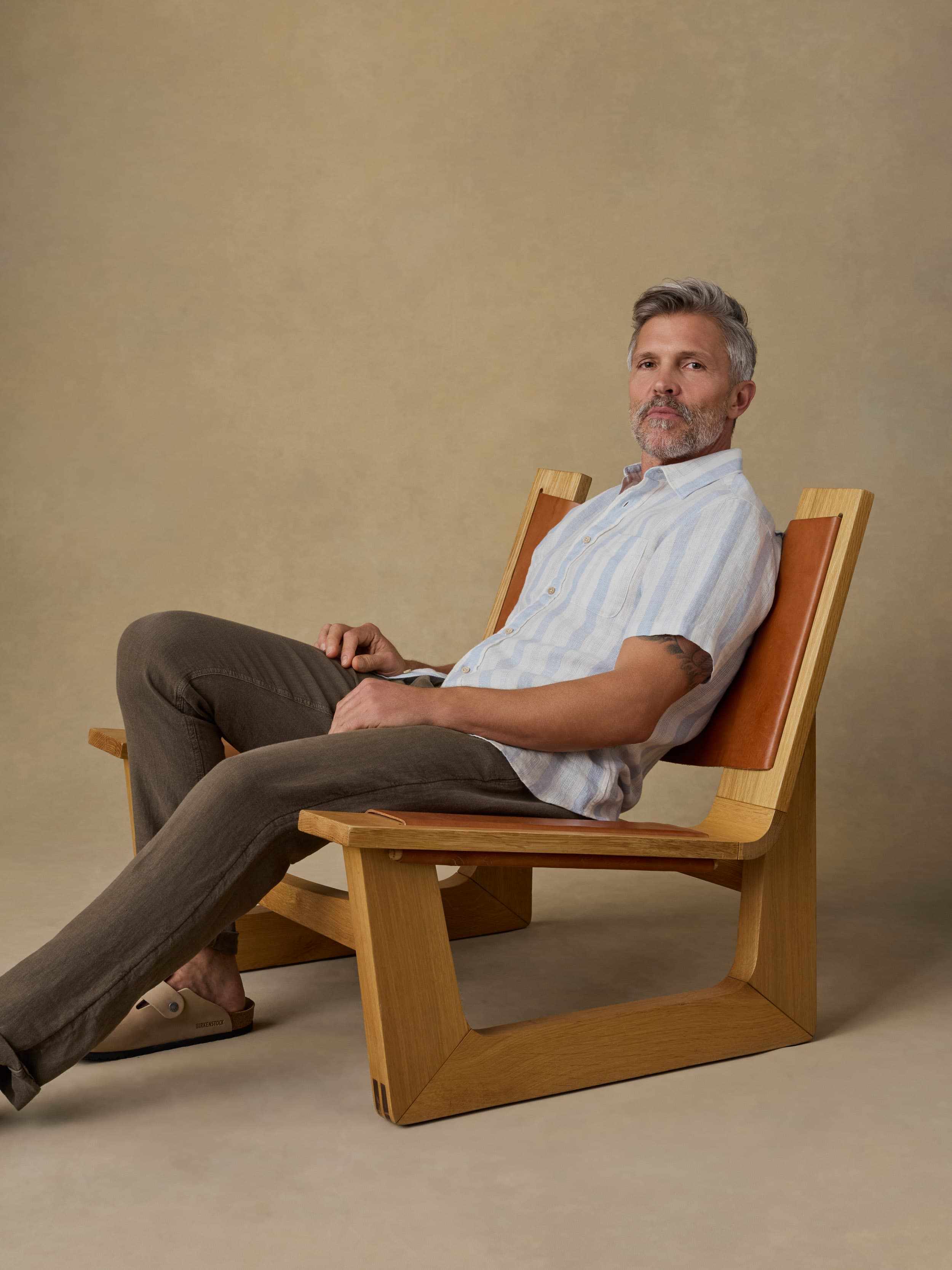 Short-Sleeve Palma Linen Shirt - Island Blue Stripe | Faherty Brand