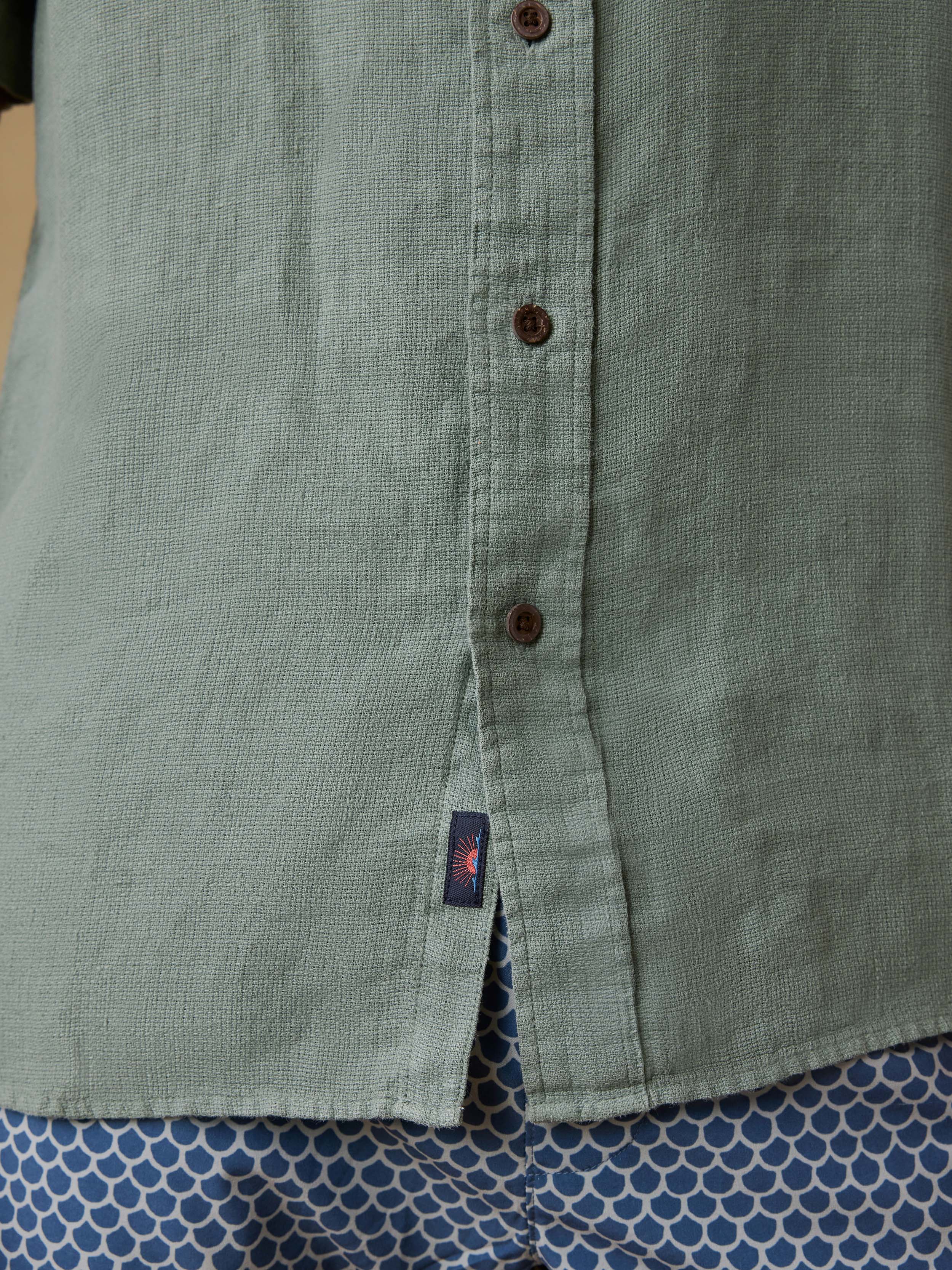 Short-Sleeve Palma Linen Shirt - Spruce | Faherty Brand