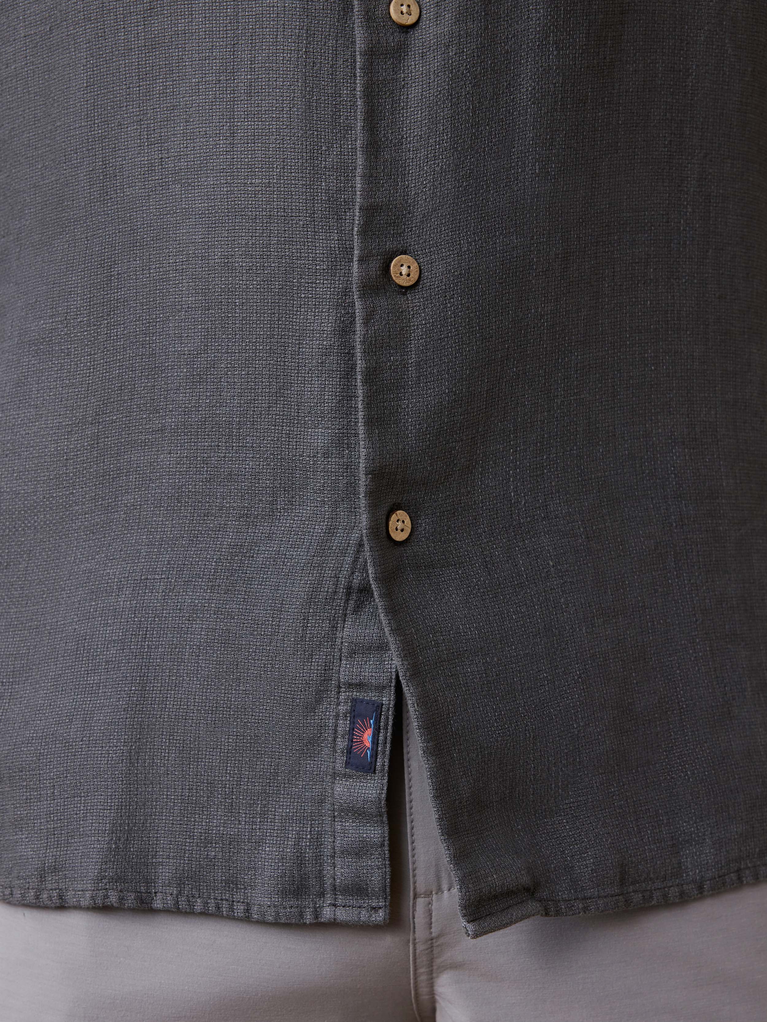 Short-Sleeve Palma Linen Shirt - Washed Black Basketweave | Faherty Brand