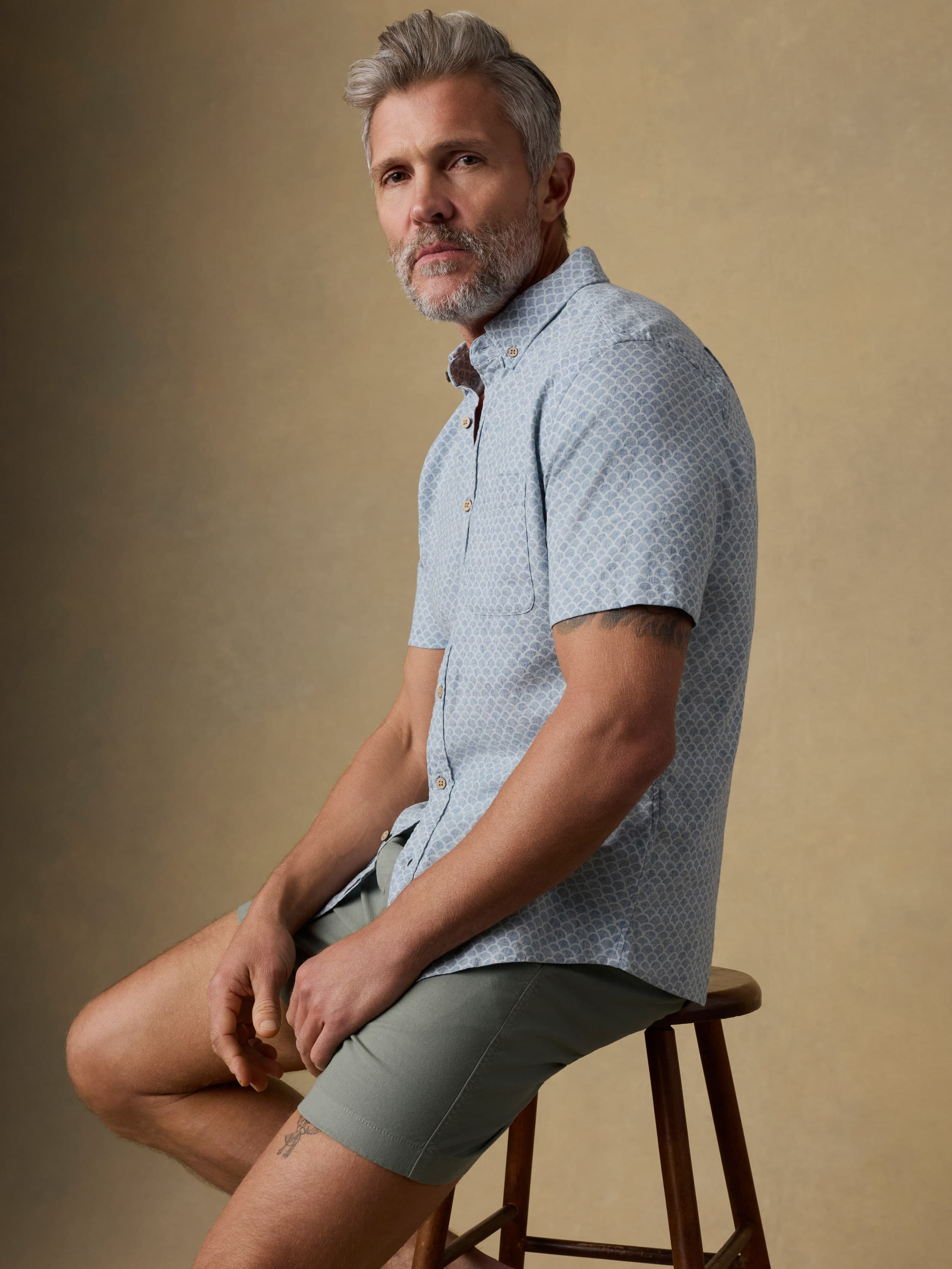 Short-Sleeve Breeze Shirt - Fishscale Redux | Faherty Brand