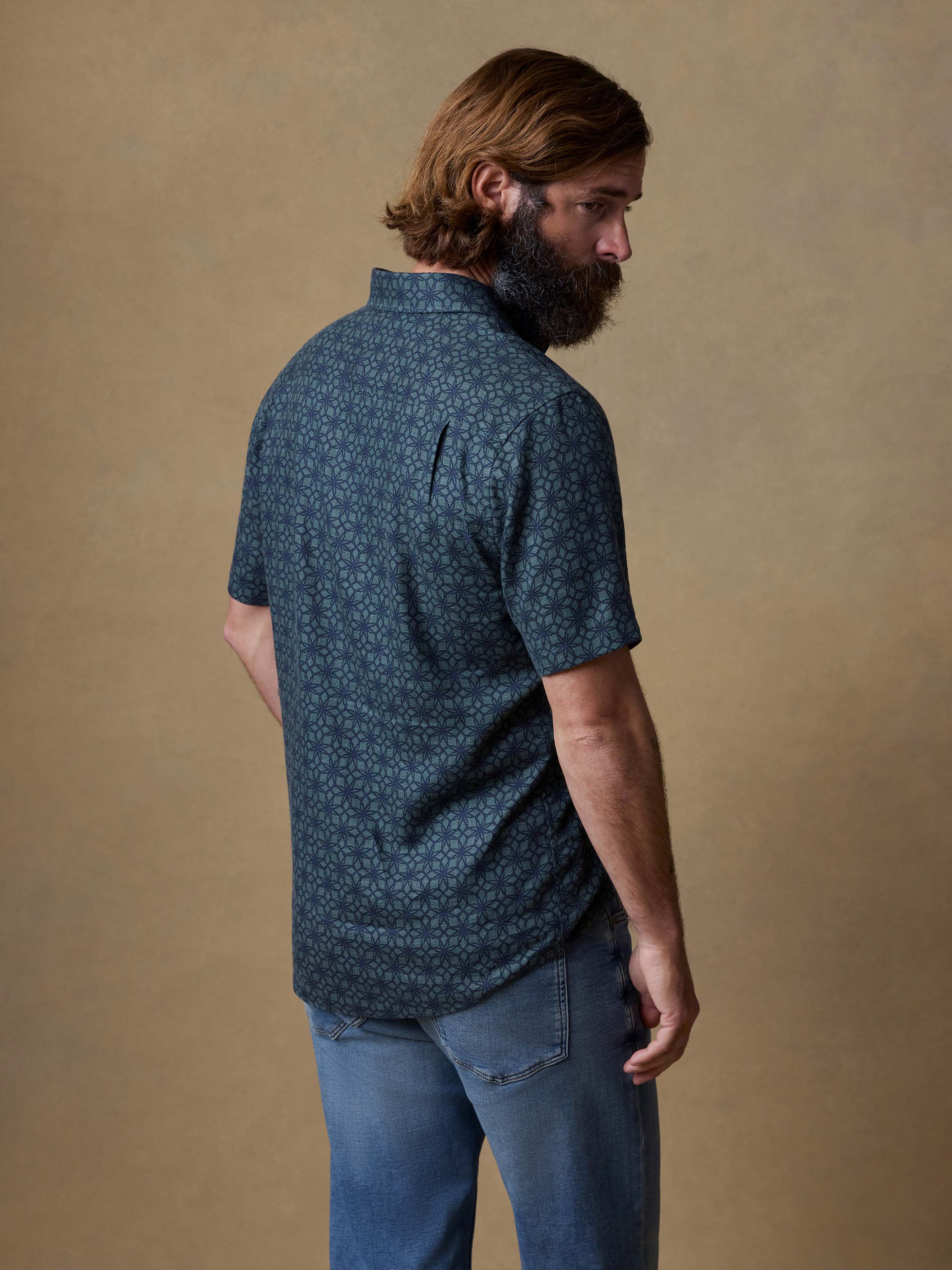 Short-Sleeve Breeze Shirt - Spruce Lotus Tile | Faherty Brand