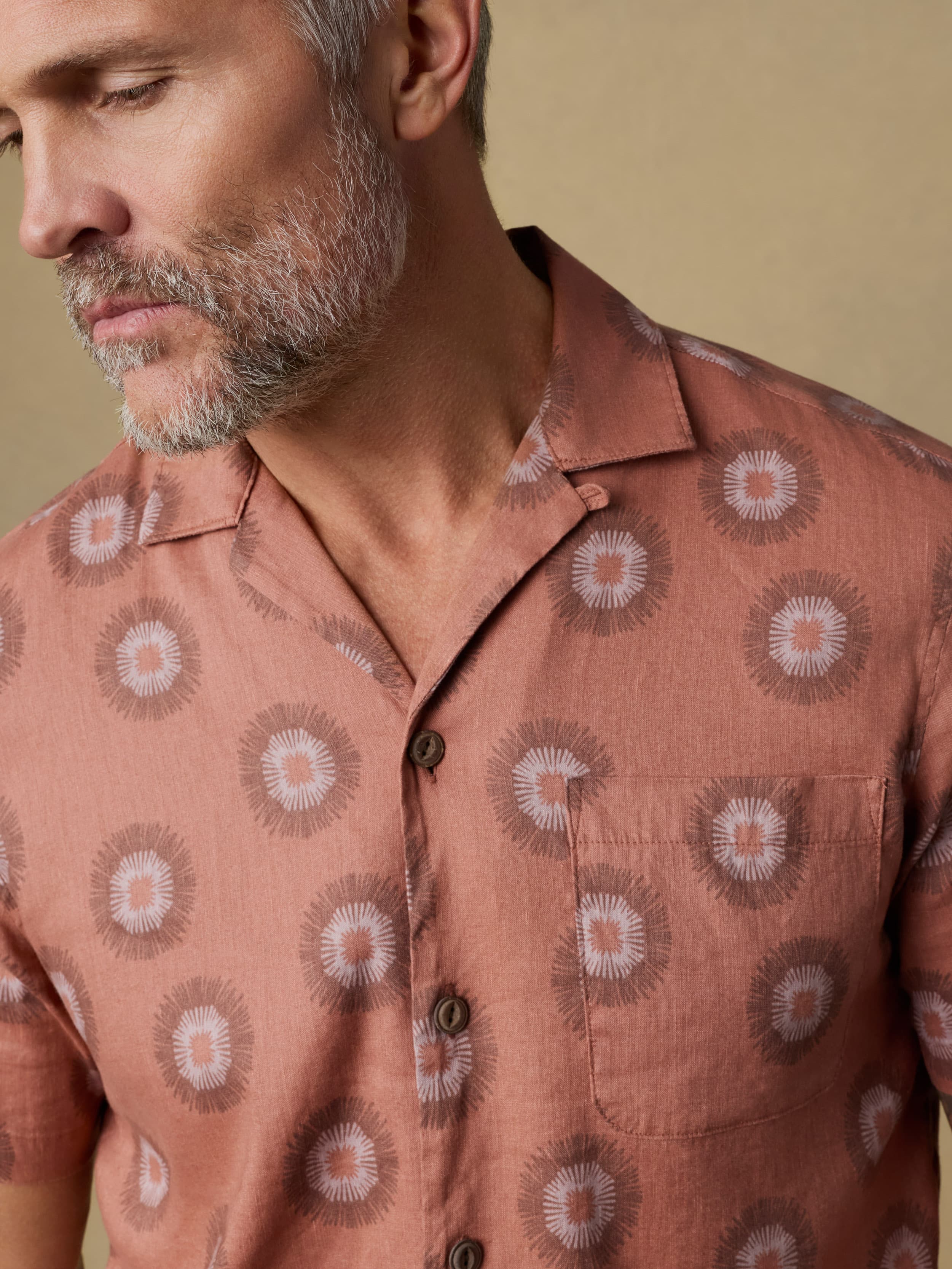 Short-Sleeve Breeze Camp Shirt - Sienna Coast Fireworks | Faherty Brand