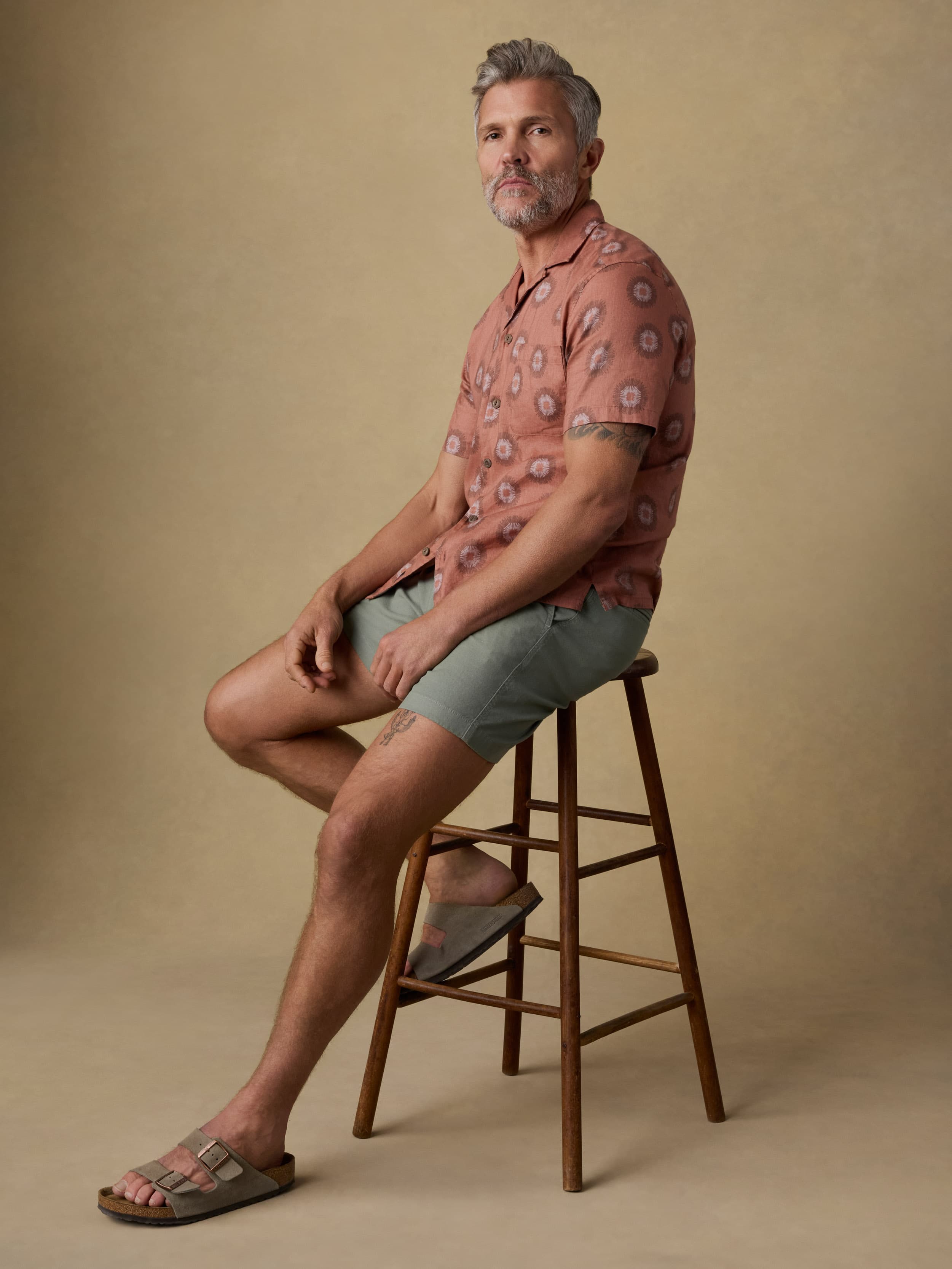 Short-Sleeve Breeze Camp Shirt - Sienna Coast Fireworks | Faherty Brand