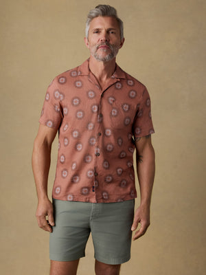 Short-Sleeve Breeze Camp Shirt - Sienna Coast Fireworks