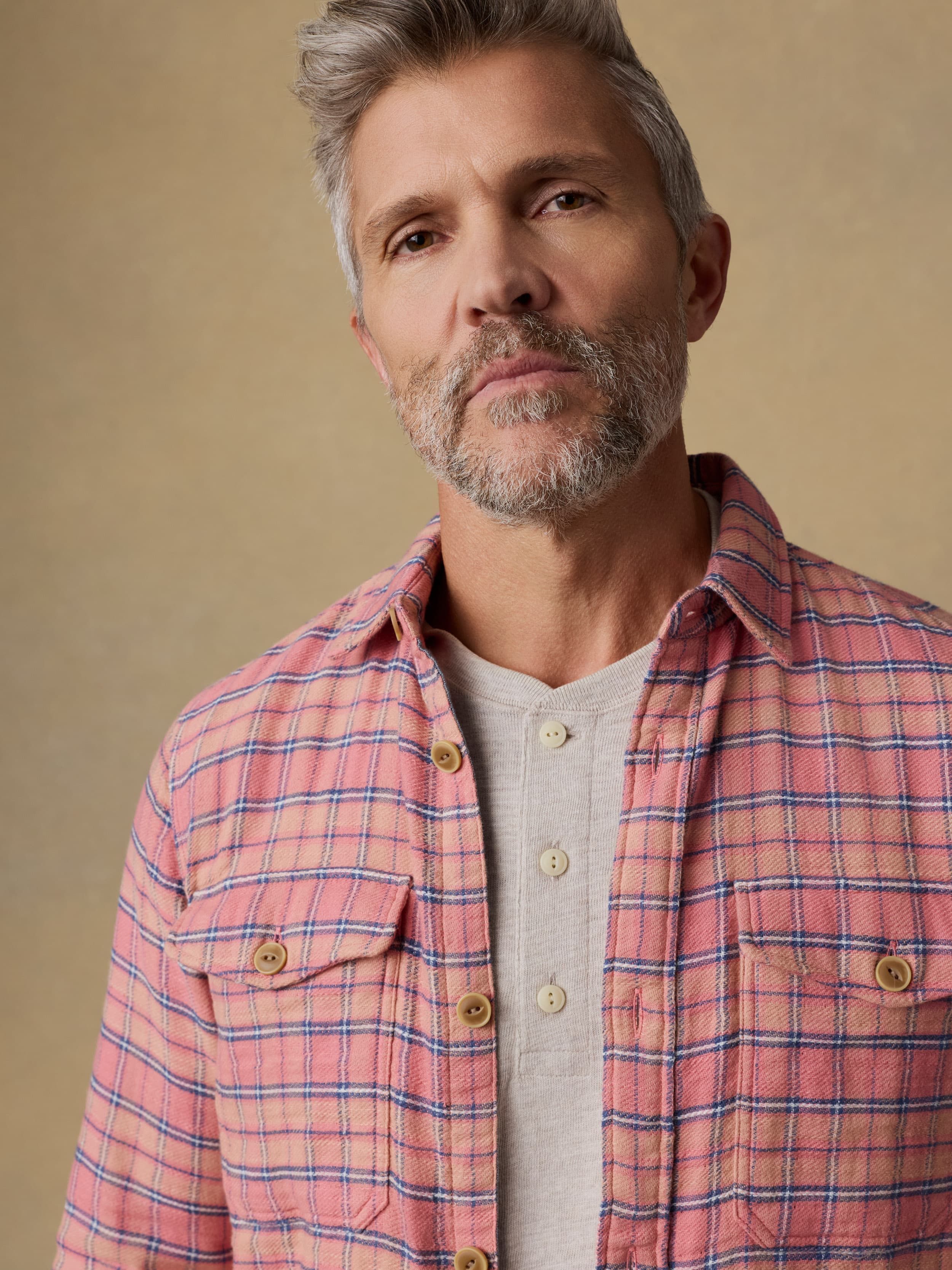 Belmar Workshirt - Desert Haze Plaid | Faherty Brand