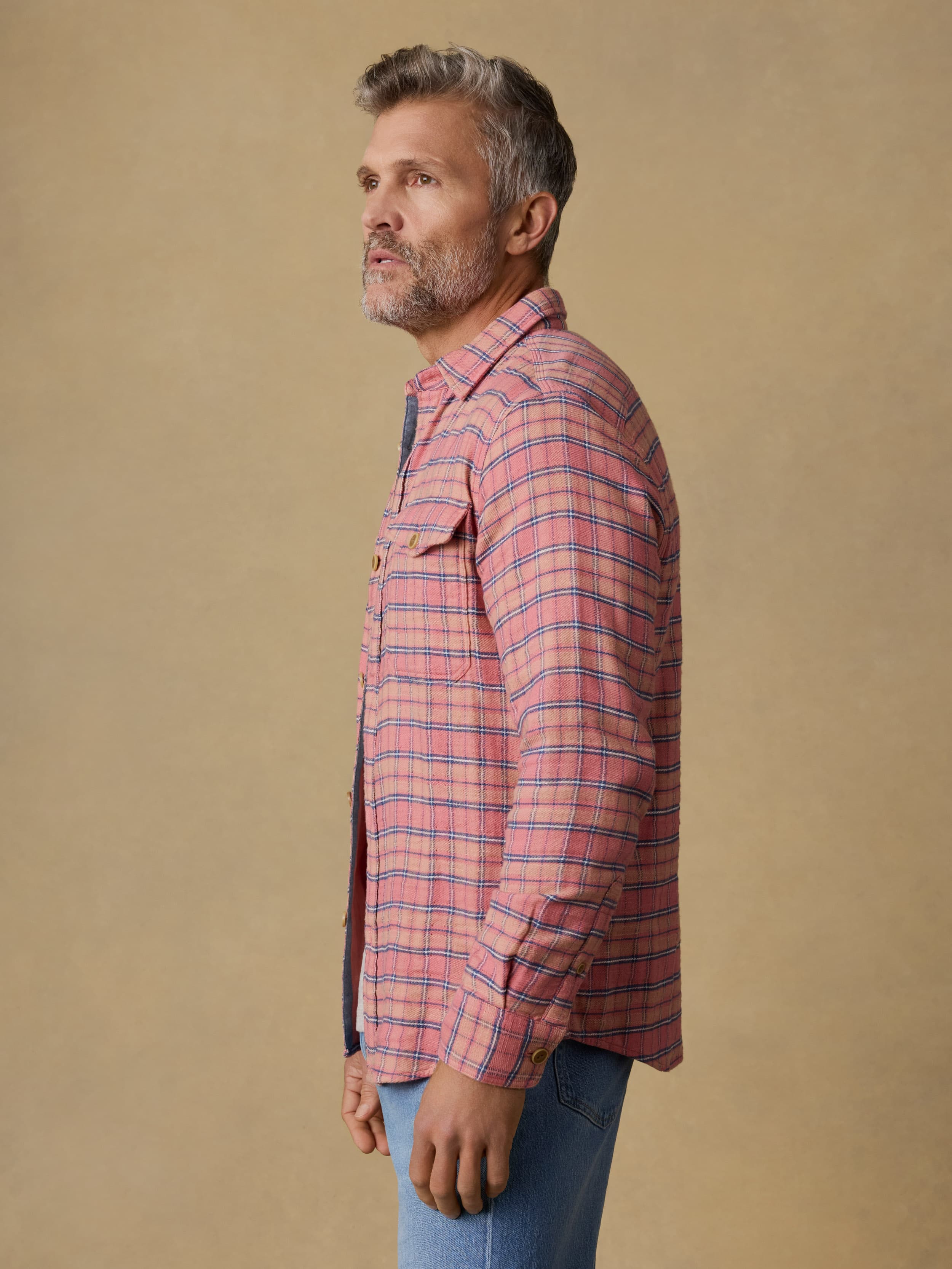 Belmar Workshirt - Desert Haze Plaid | Faherty Brand