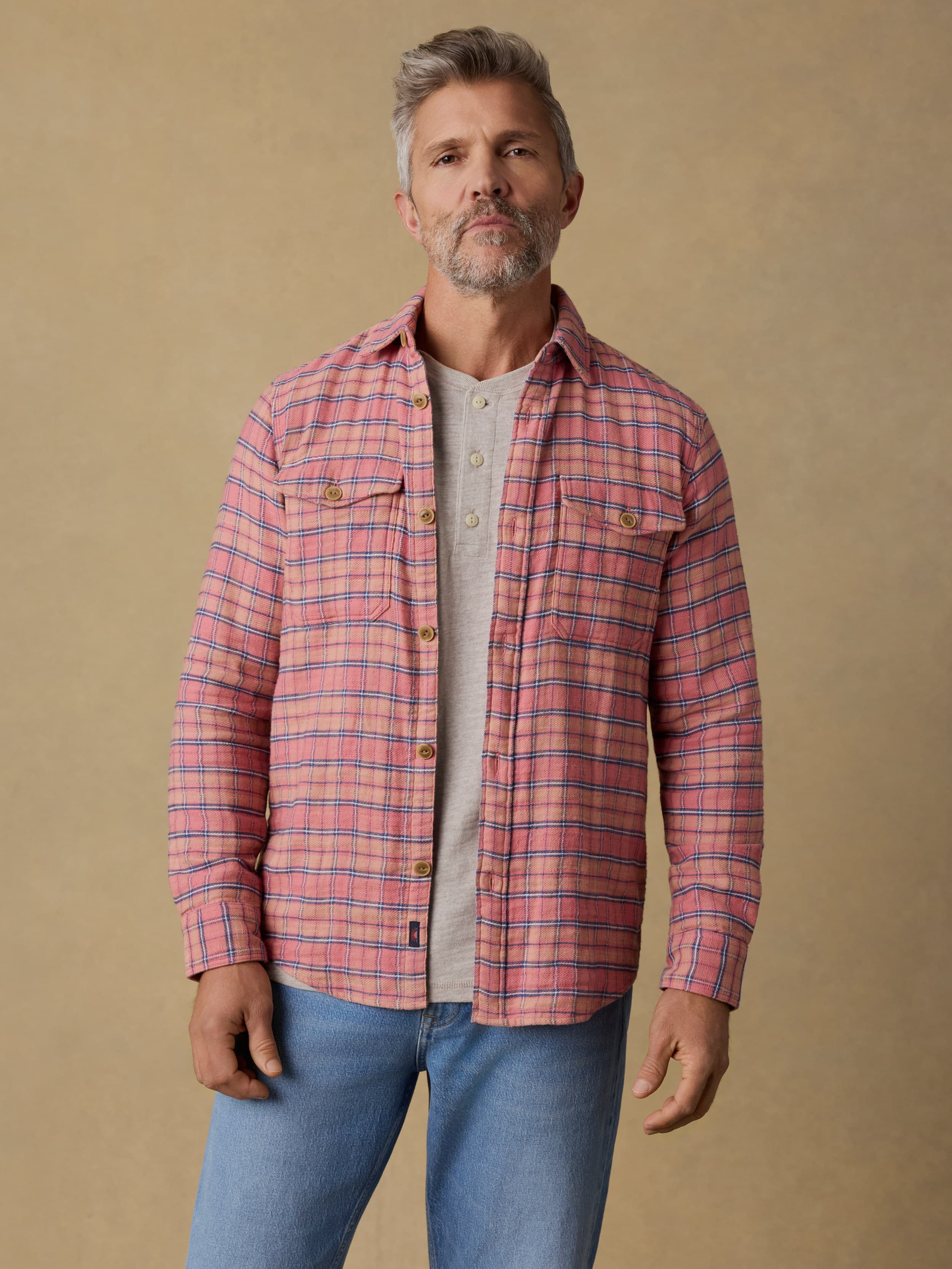 Belmar Workshirt - Desert Haze Plaid | Faherty Brand