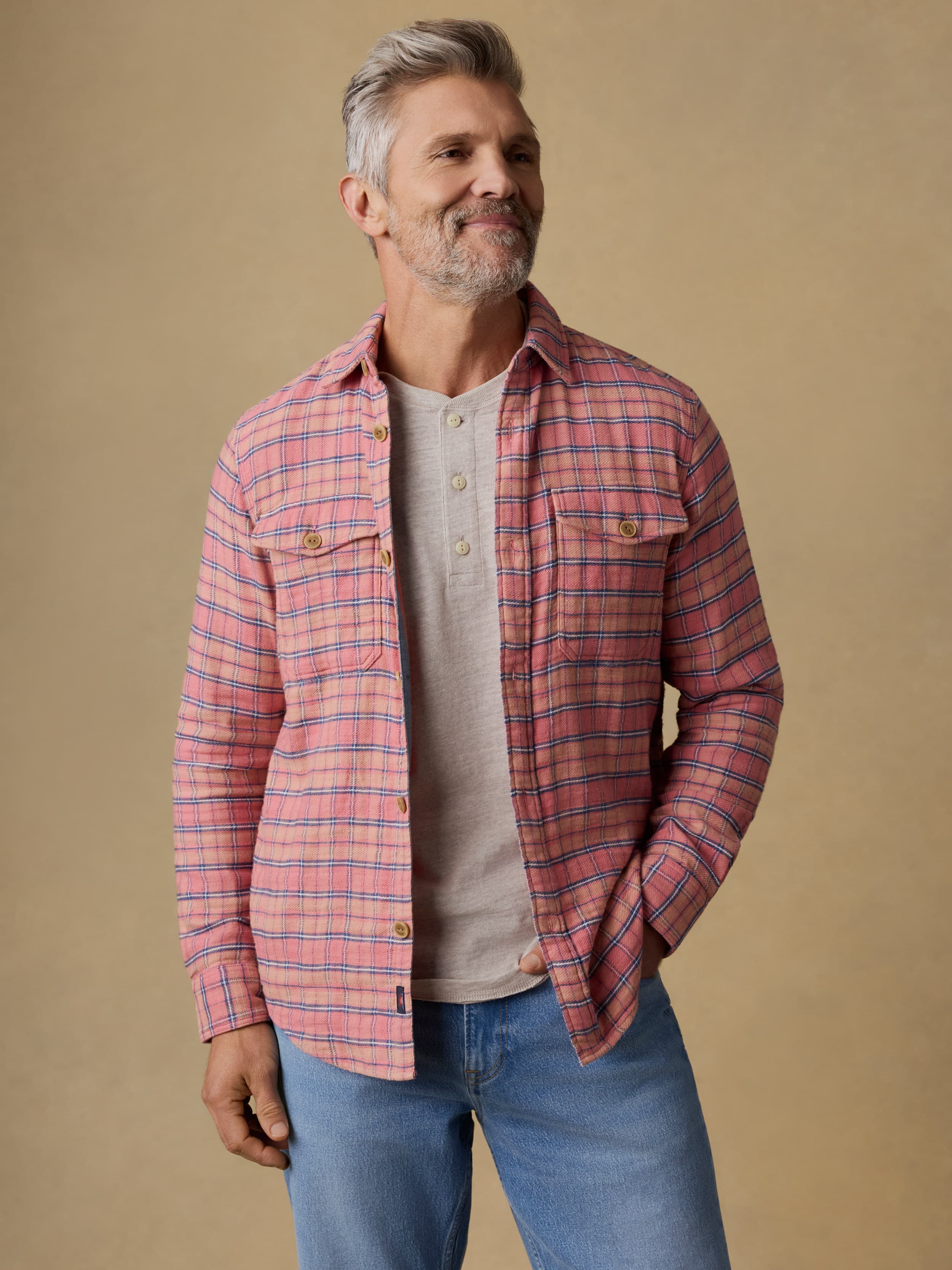 Belmar Workshirt - Desert Haze Plaid | Faherty Brand