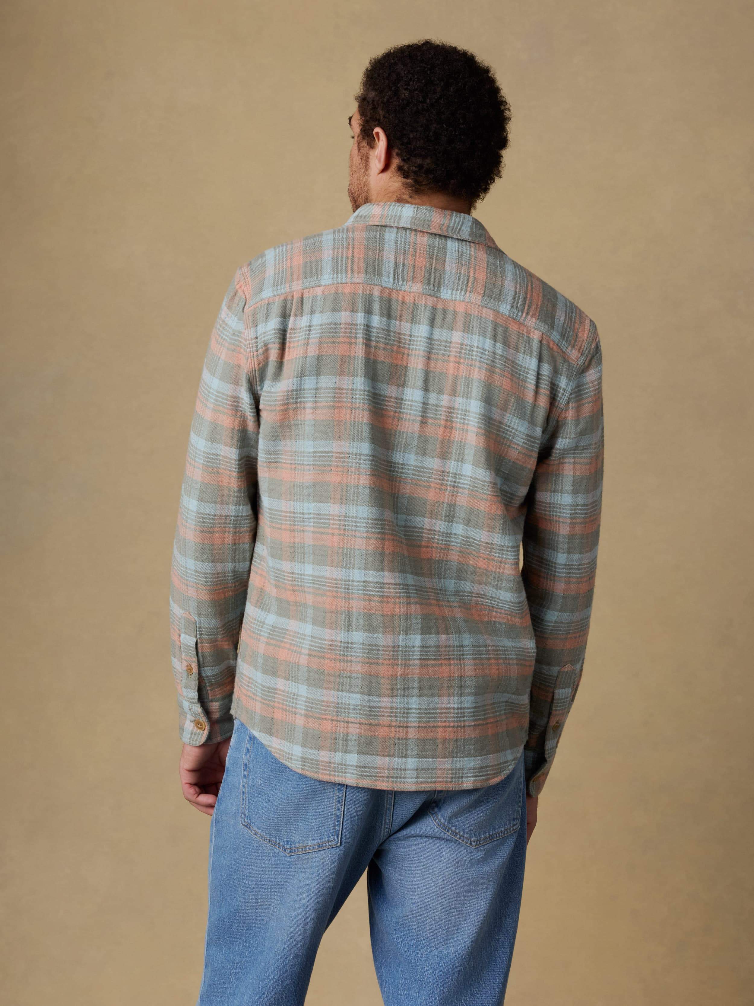 Belmar Workshirt - Olive Sunset Plaid | Faherty Brand