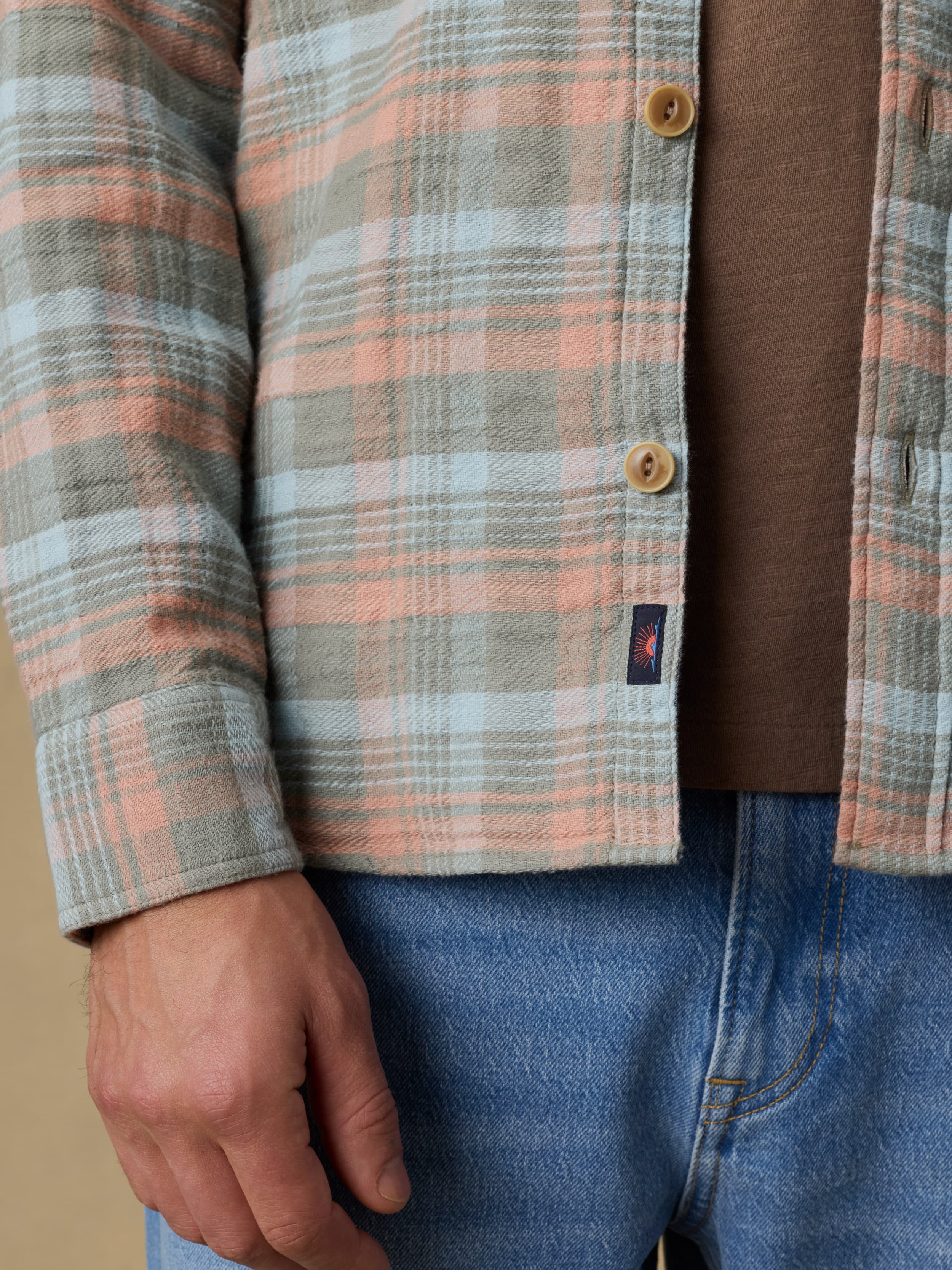 Belmar Workshirt - Olive Sunset Plaid | Faherty Brand