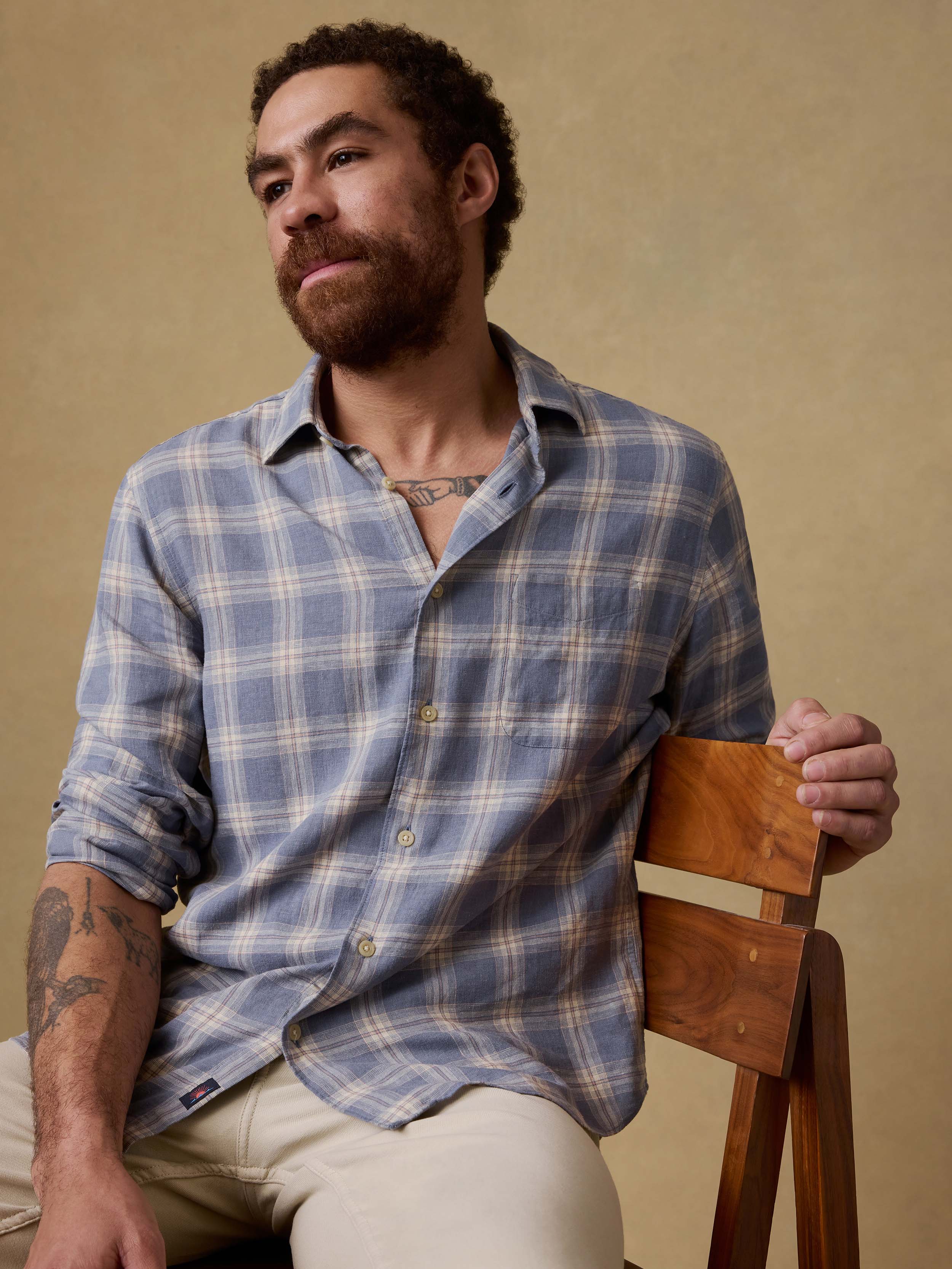 Palmetto Shirt - Shore Flint Plaid | Faherty Brand