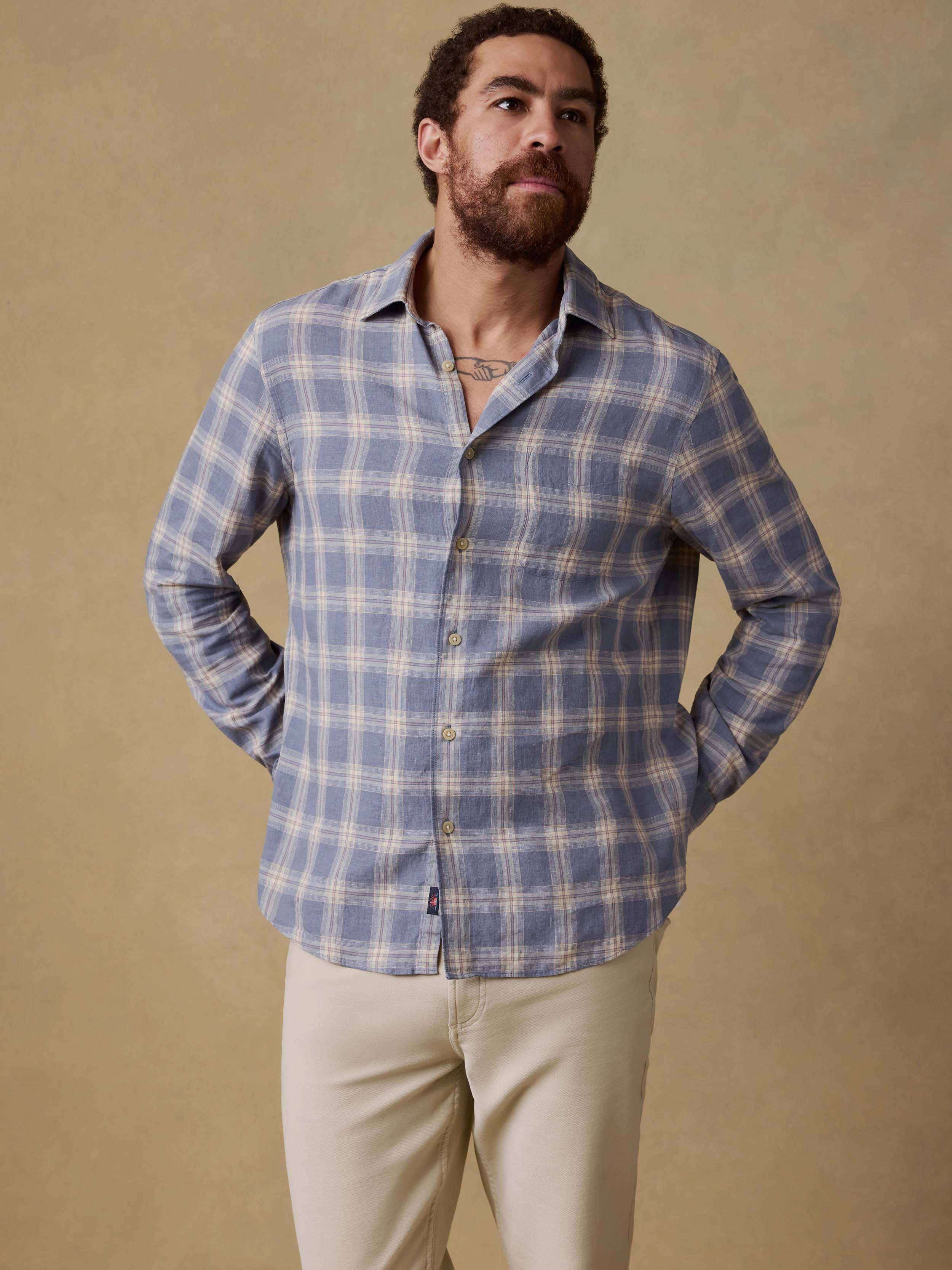 Palmetto Shirt - Shore Flint Plaid | Faherty Brand