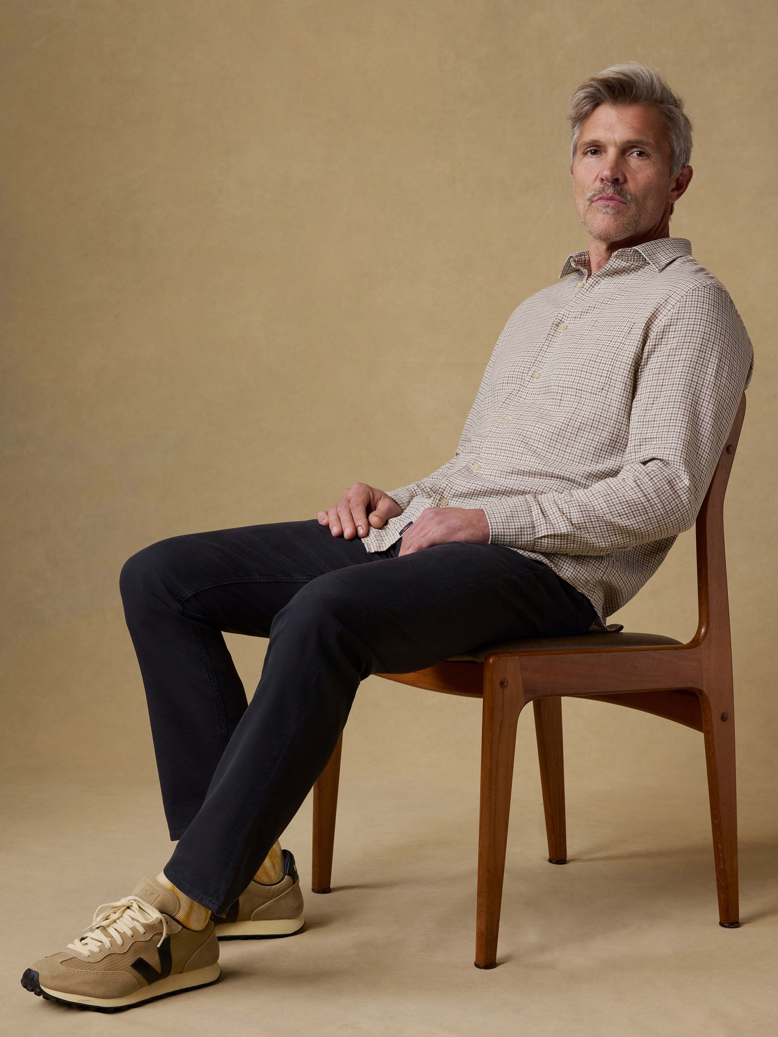 Palmetto Shirt - Stone Palm Check | Faherty Brand