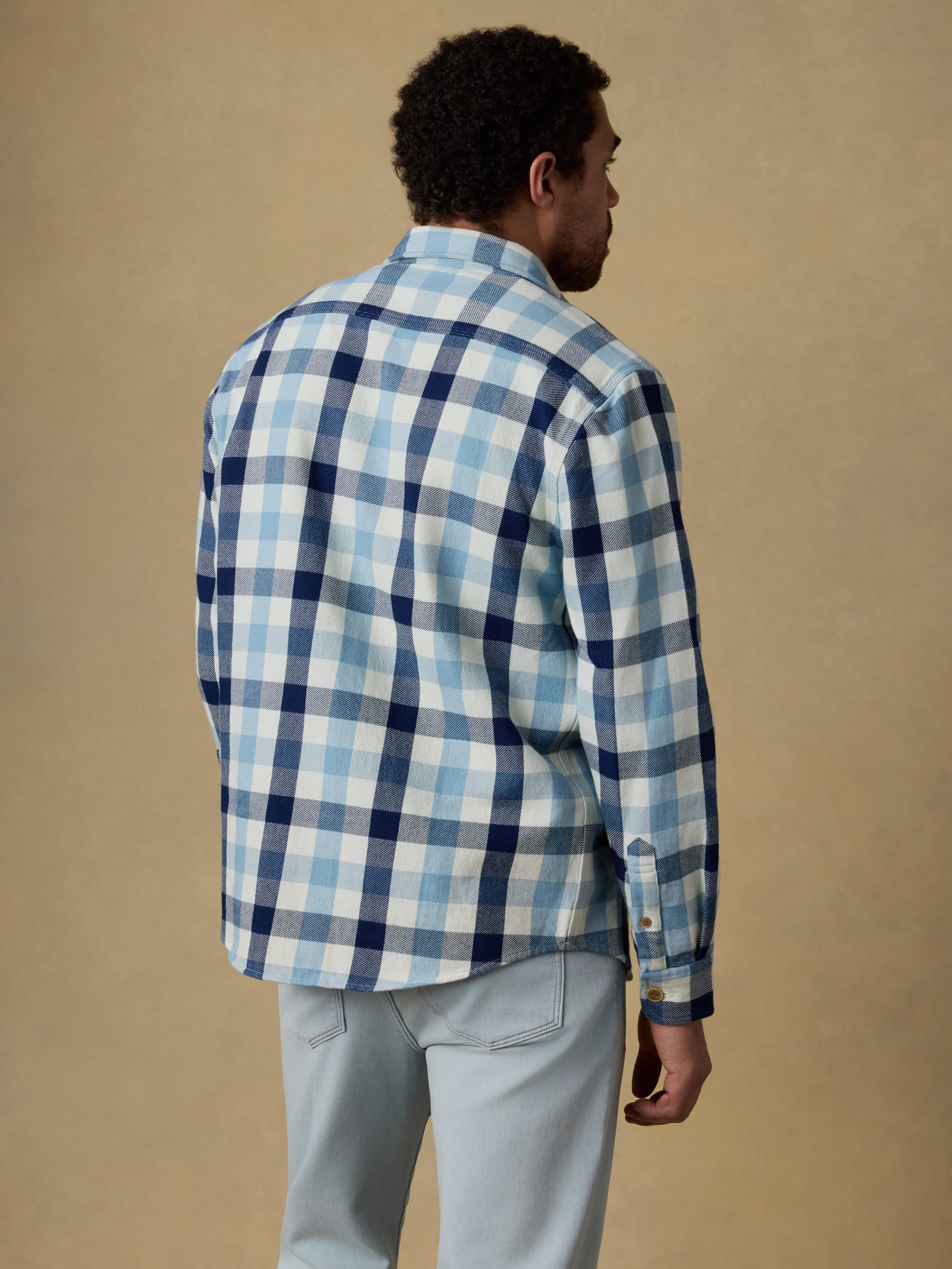 Indigo Overshirt - Indigo Island Buffalo | Faherty Brand