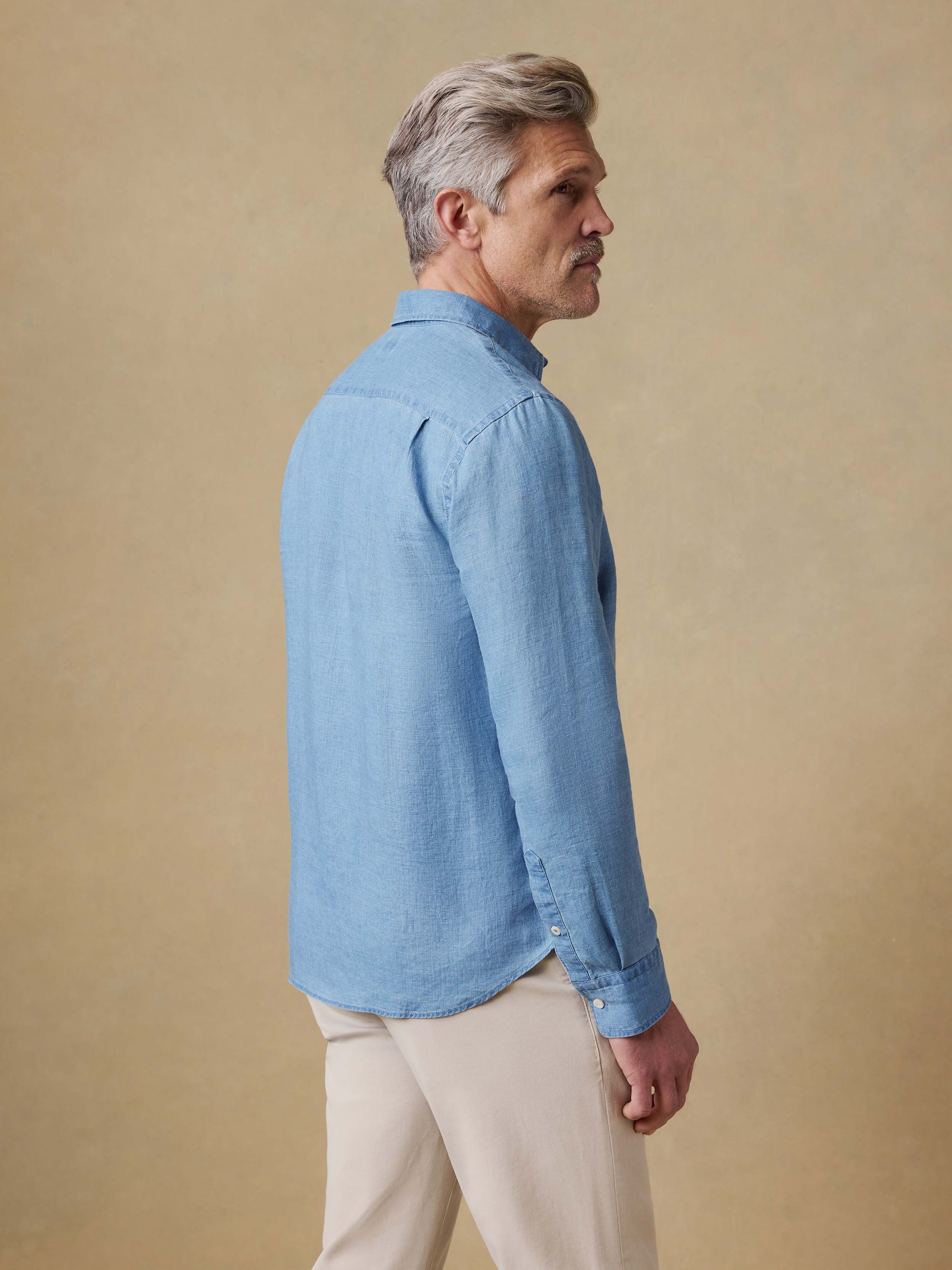 Indigo Laguna Linen Shirt - Brookshore Wash | Faherty Brand