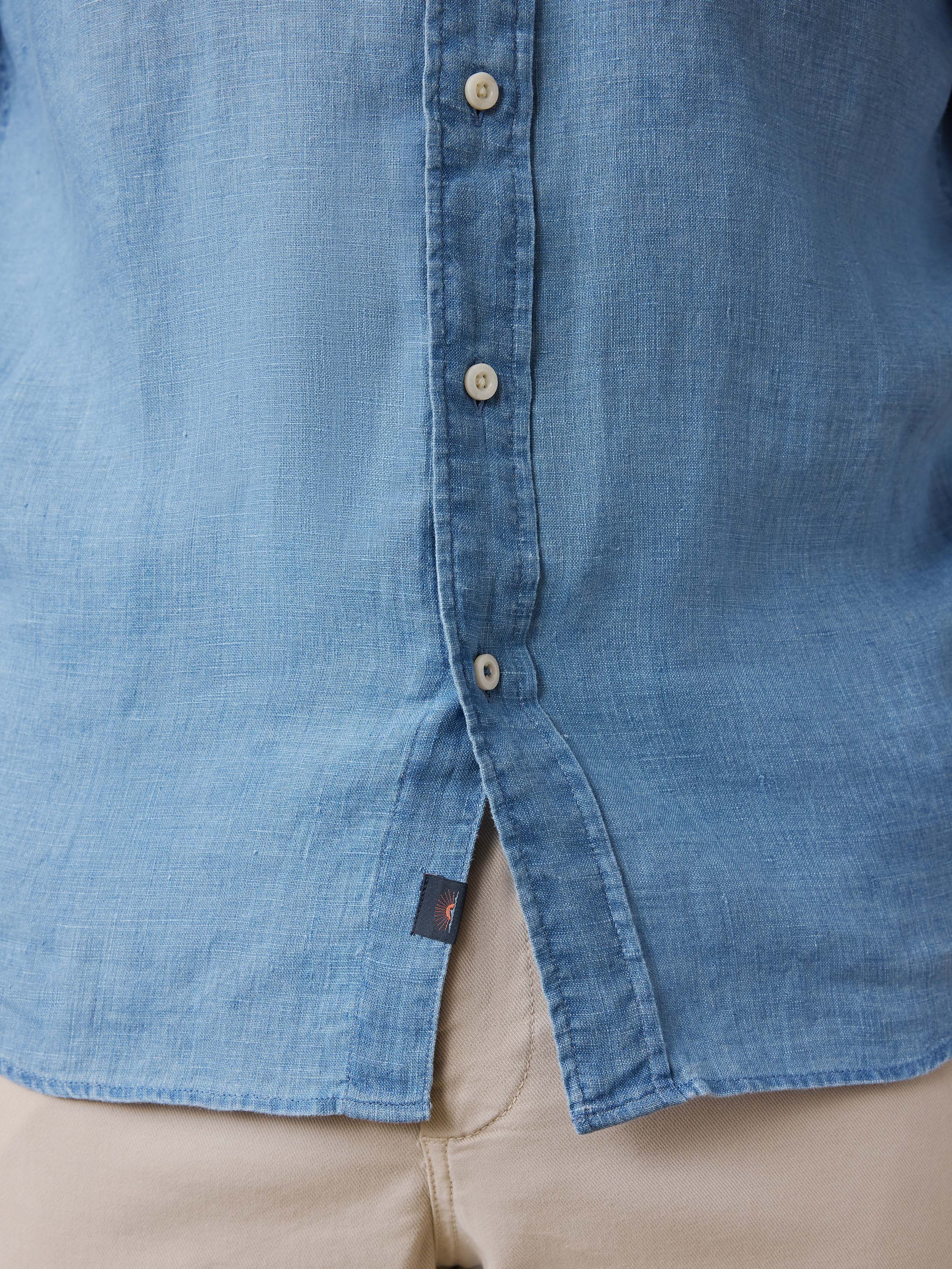 Indigo Laguna Linen Shirt - Brookshore Wash | Faherty Brand