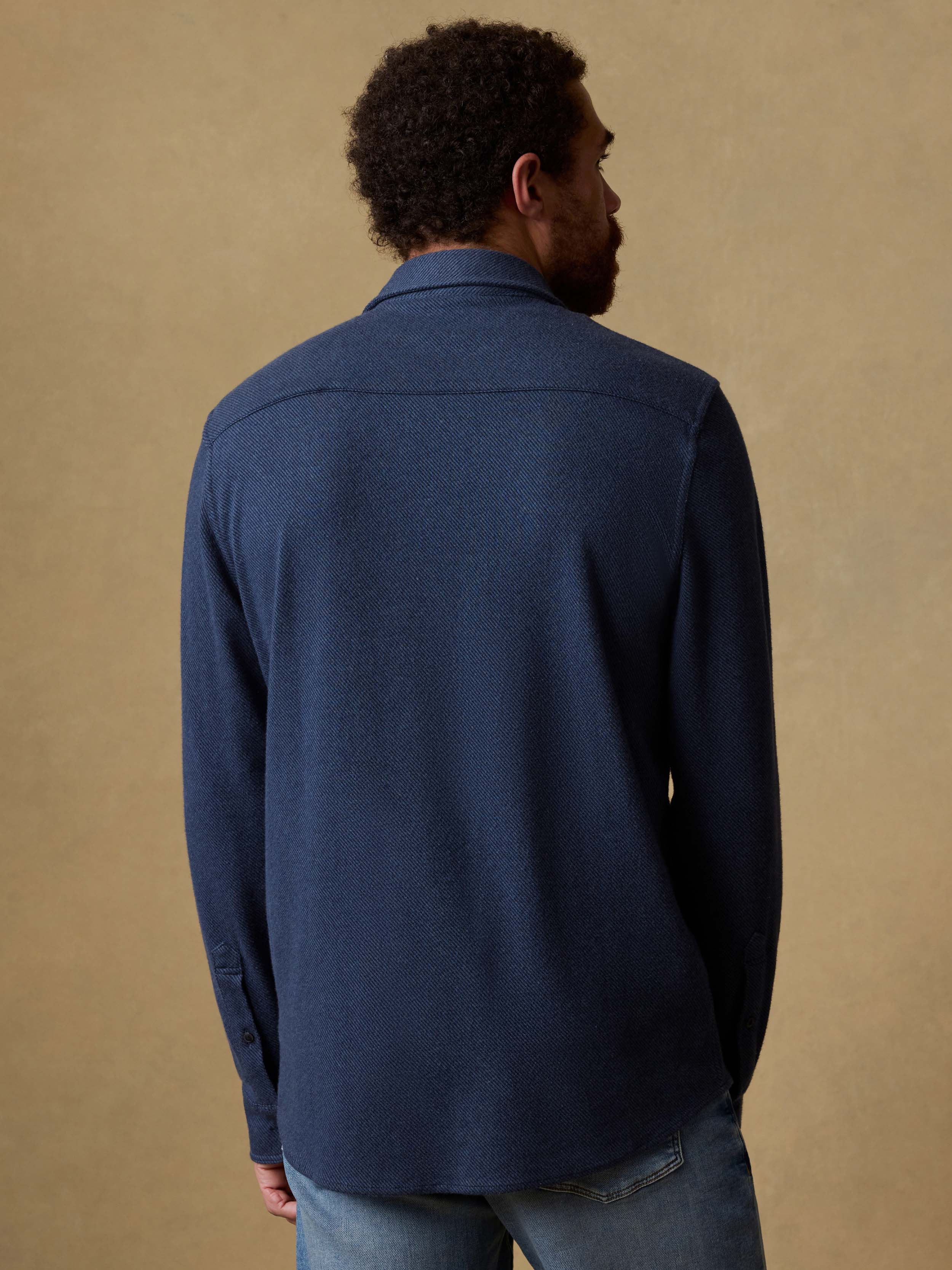 Legend™ Sweater Shirt - Brighton Navy Twill | Faherty Brand