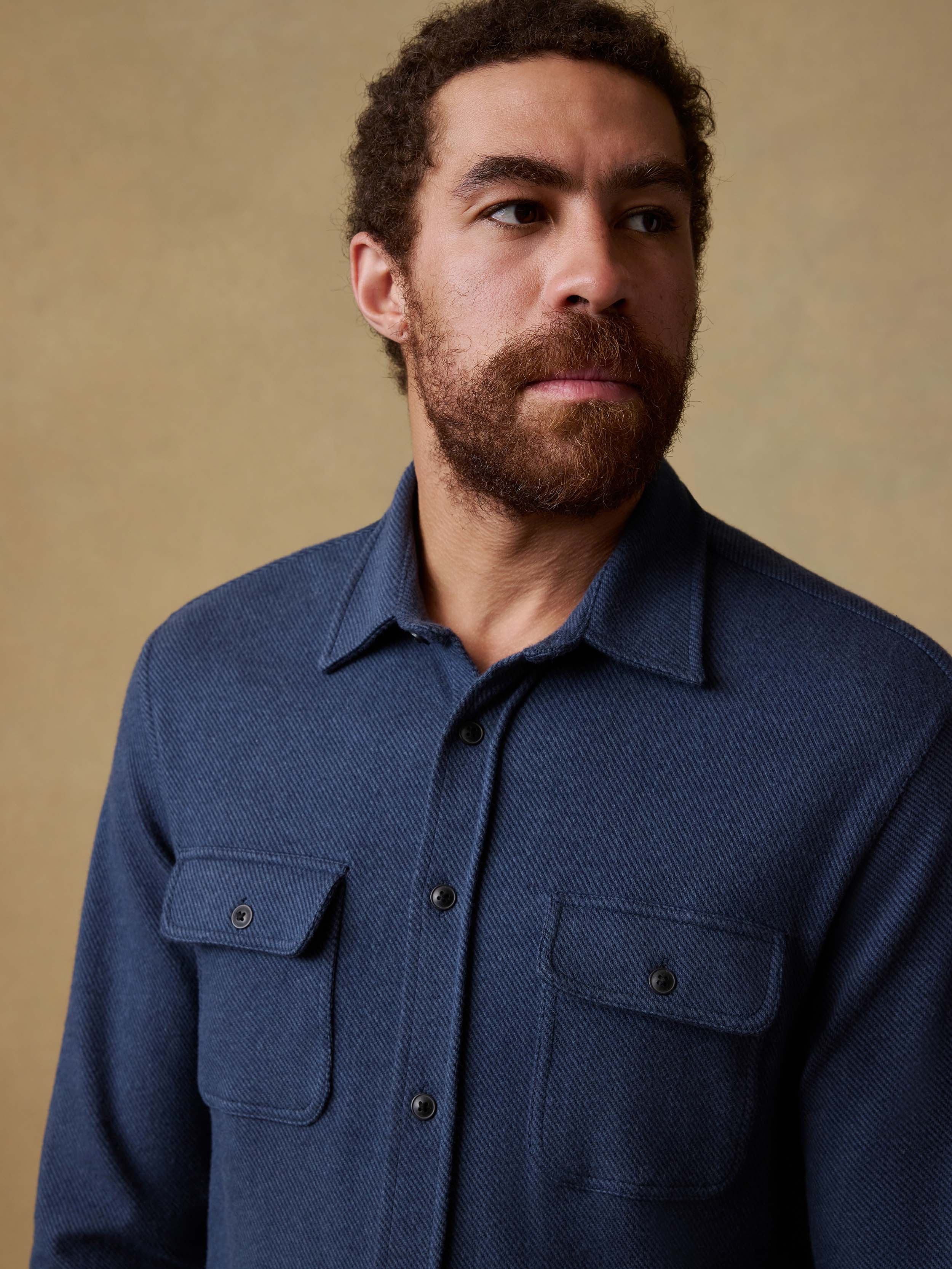 Legend™ Sweater Shirt - Brighton Navy Twill | Faherty Brand