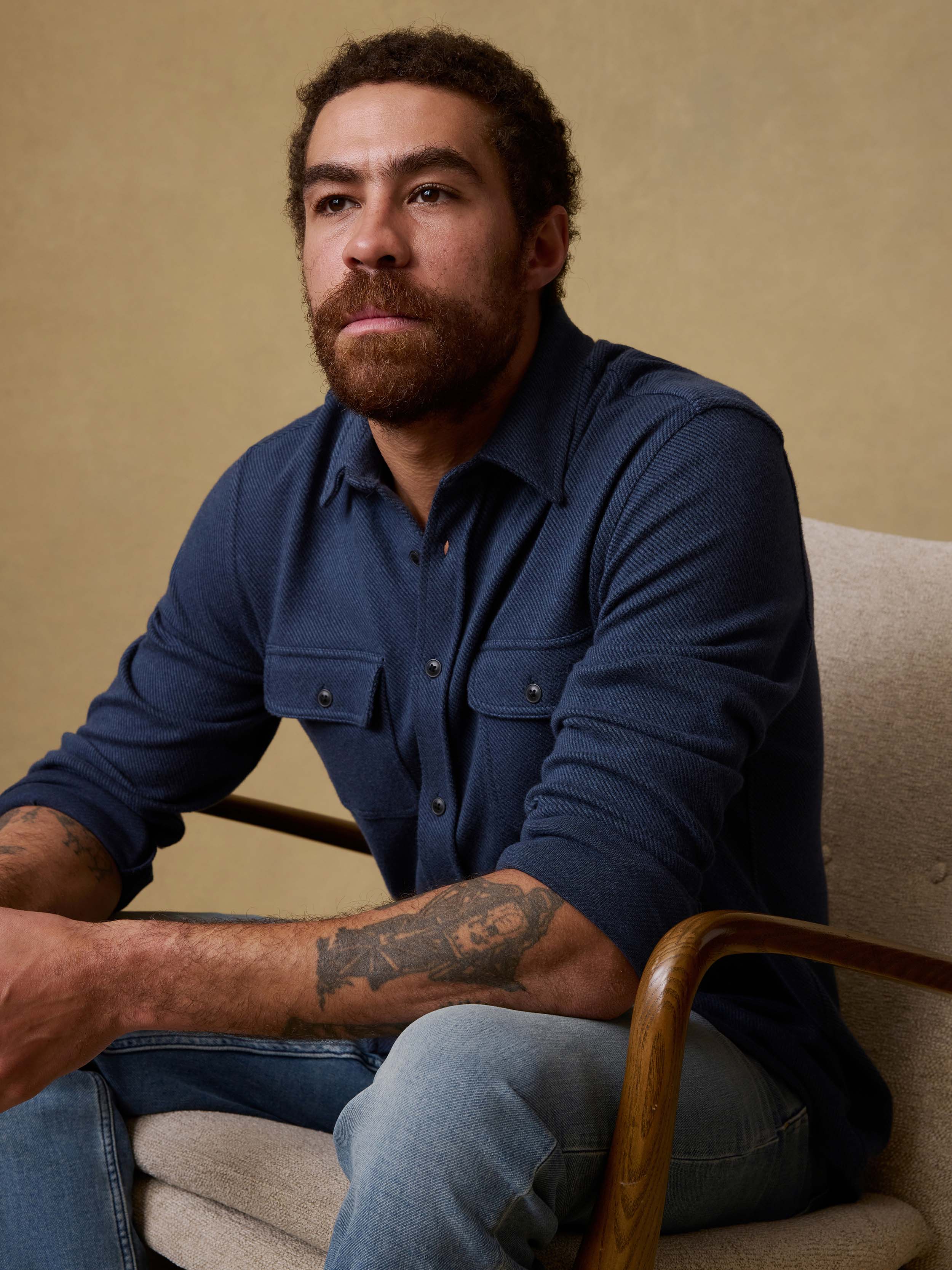 Legend™ Sweater Shirt - Brighton Navy Twill | Faherty Brand