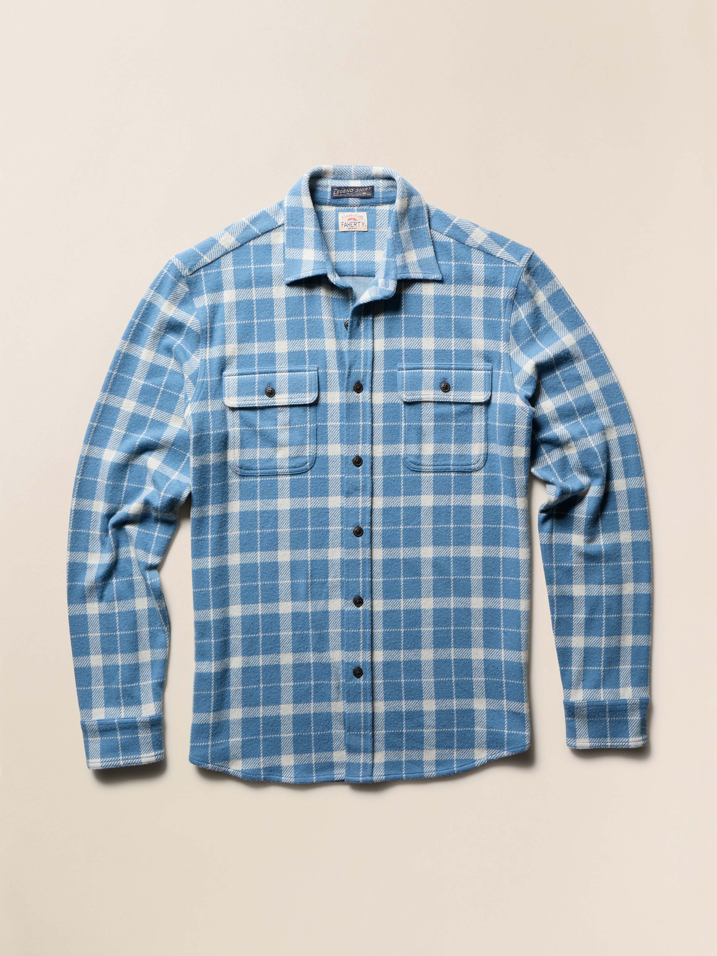 Legend™ Sweater Shirt - Blue Landing Plaid | Faherty Brand