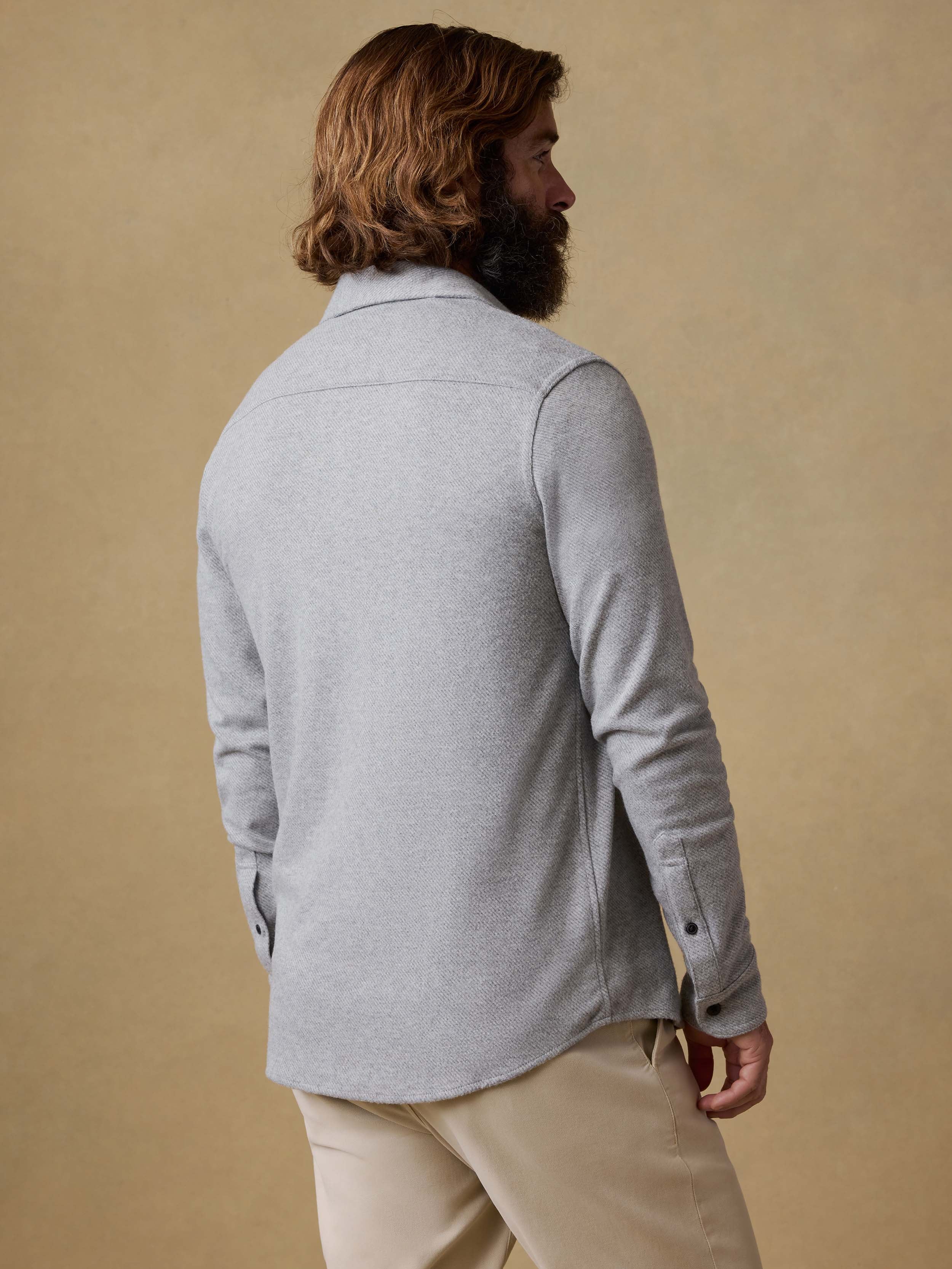 Legend™ Sweater Shirt - Fossil Grey Twill | Faherty Brand